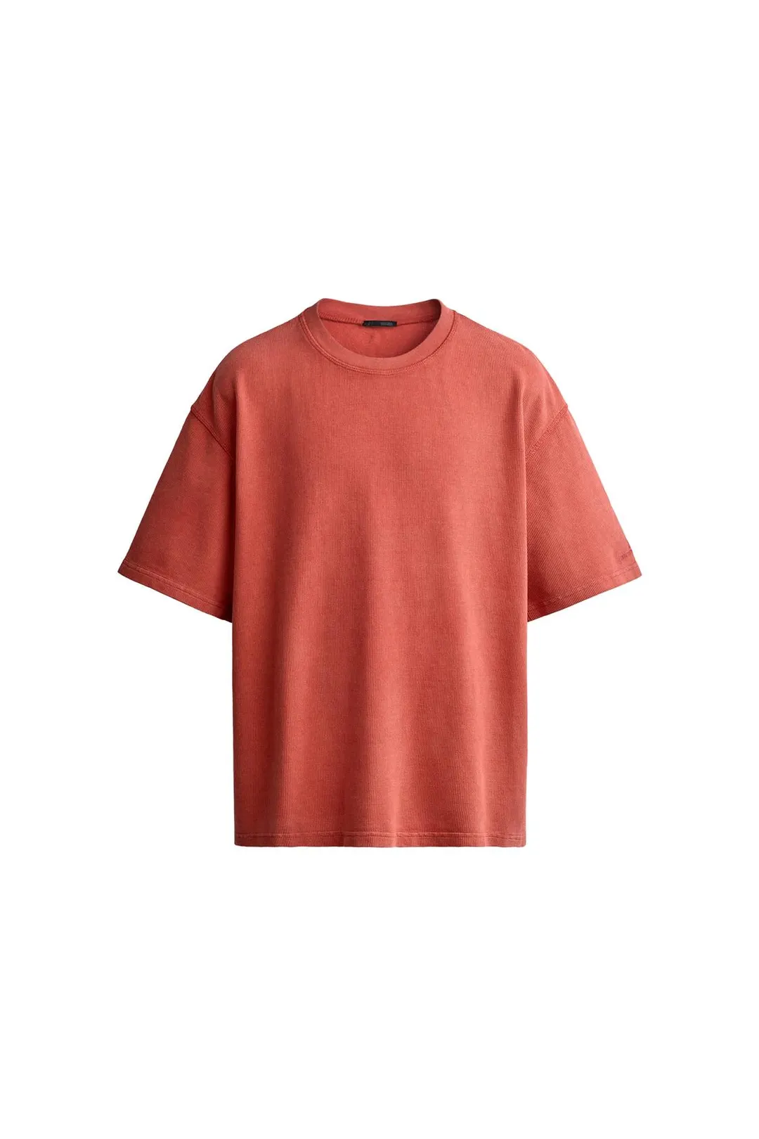 Футболка вафельной вязки с эффектом стирки, Zara