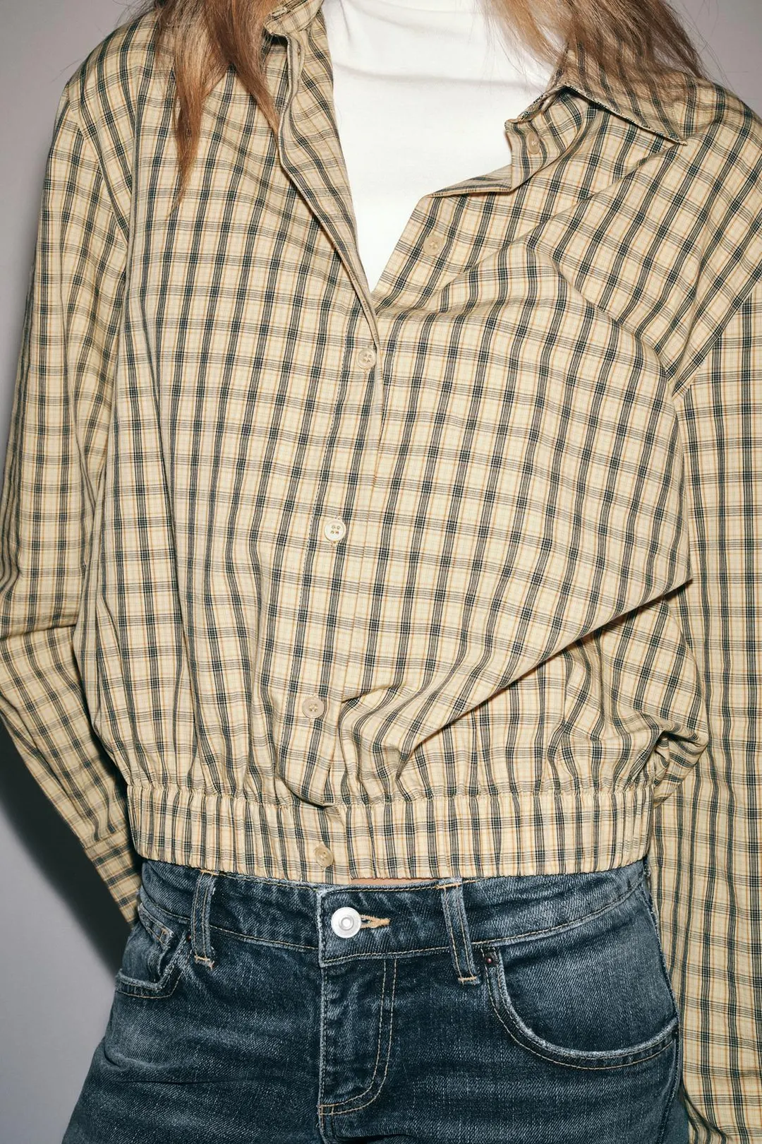 Рубашка объемная в клетку ZW Collection, Zara