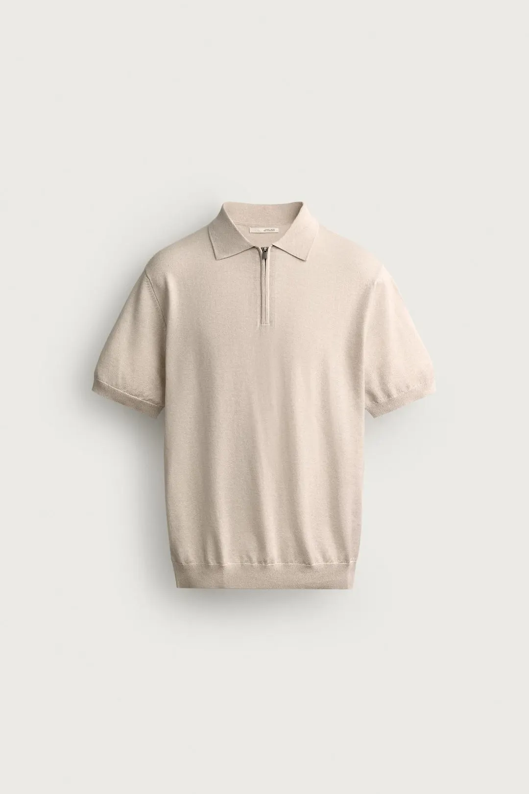 Поло вязаное стандартного кроя на молнии, Zara
