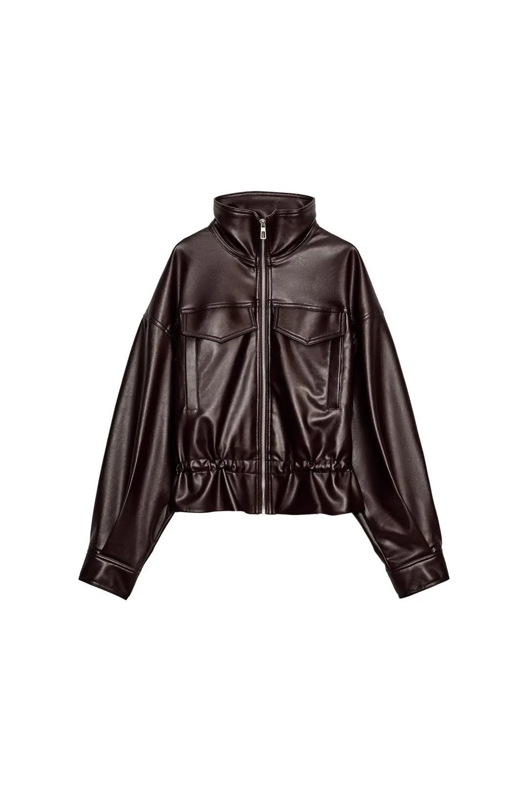 Куртка под кожу с регулируемой талией, Zara