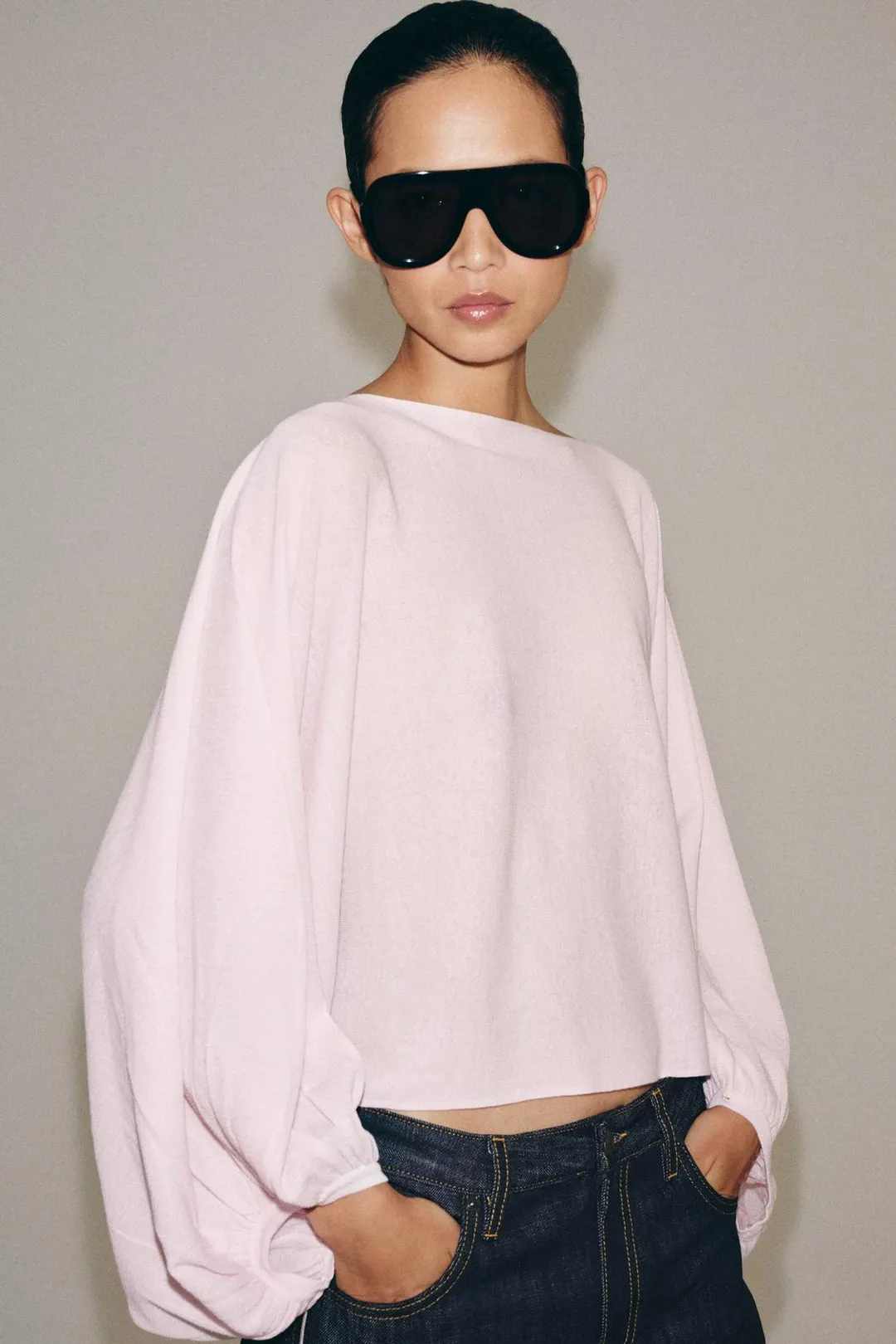 Джемпер с объемными рукавами, Zara