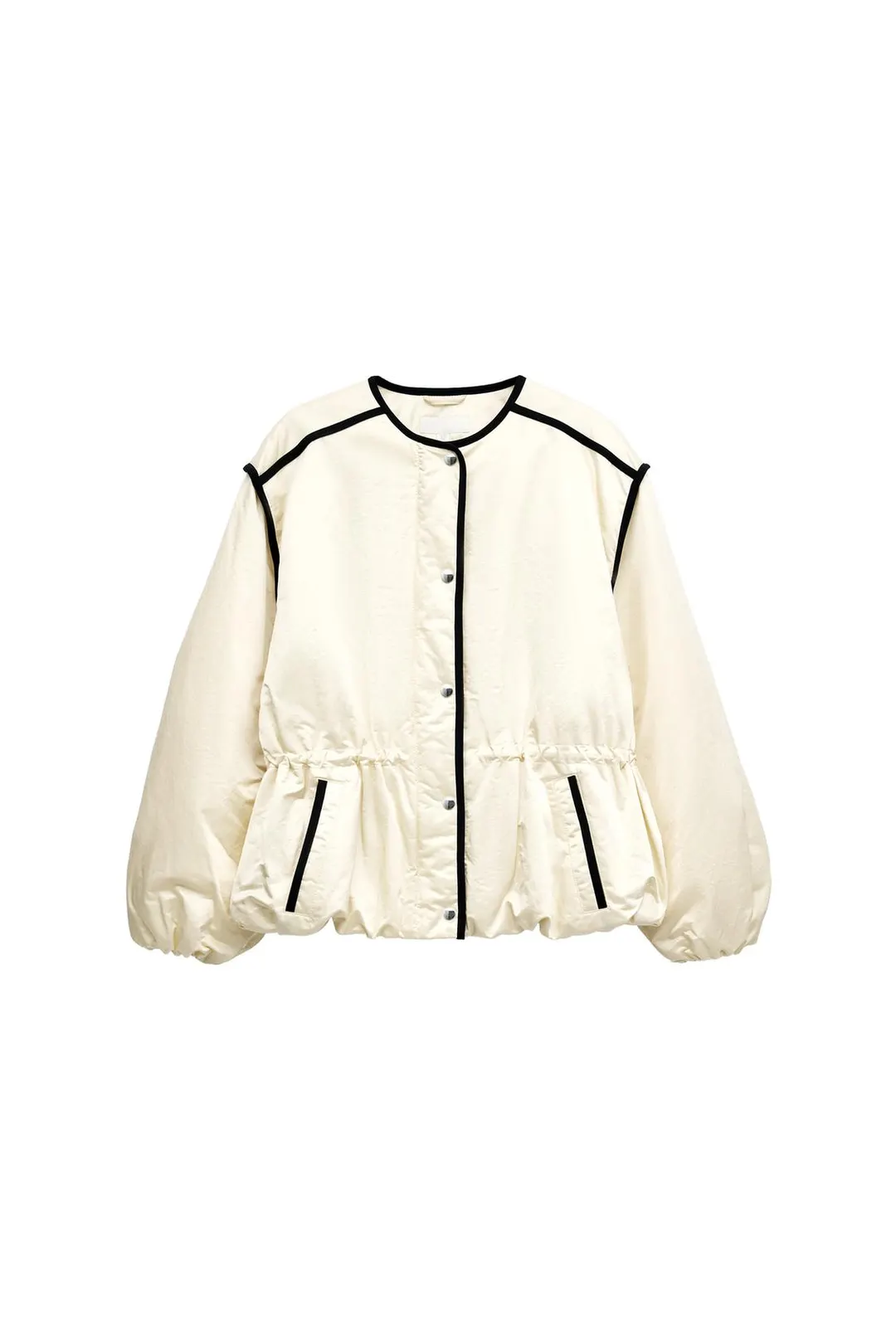 Атласная куртка с контрастной отделкой, Zara