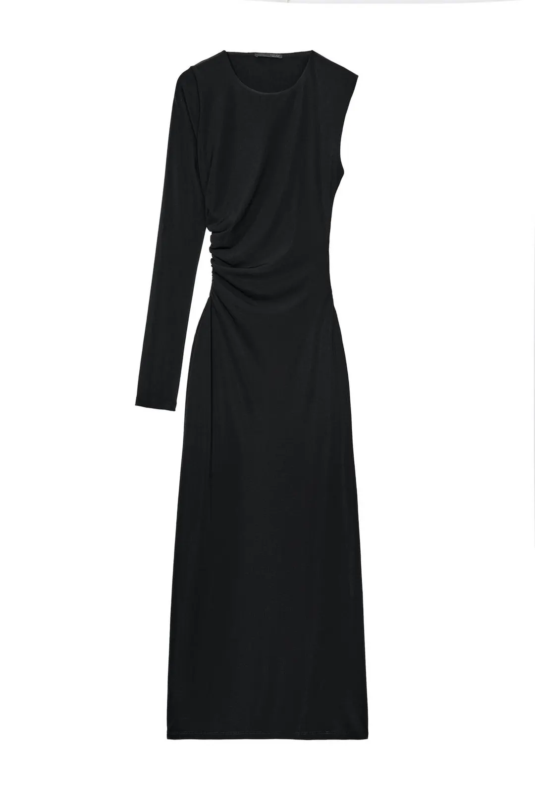Платье длинное асимметричное с разрезом, Zara