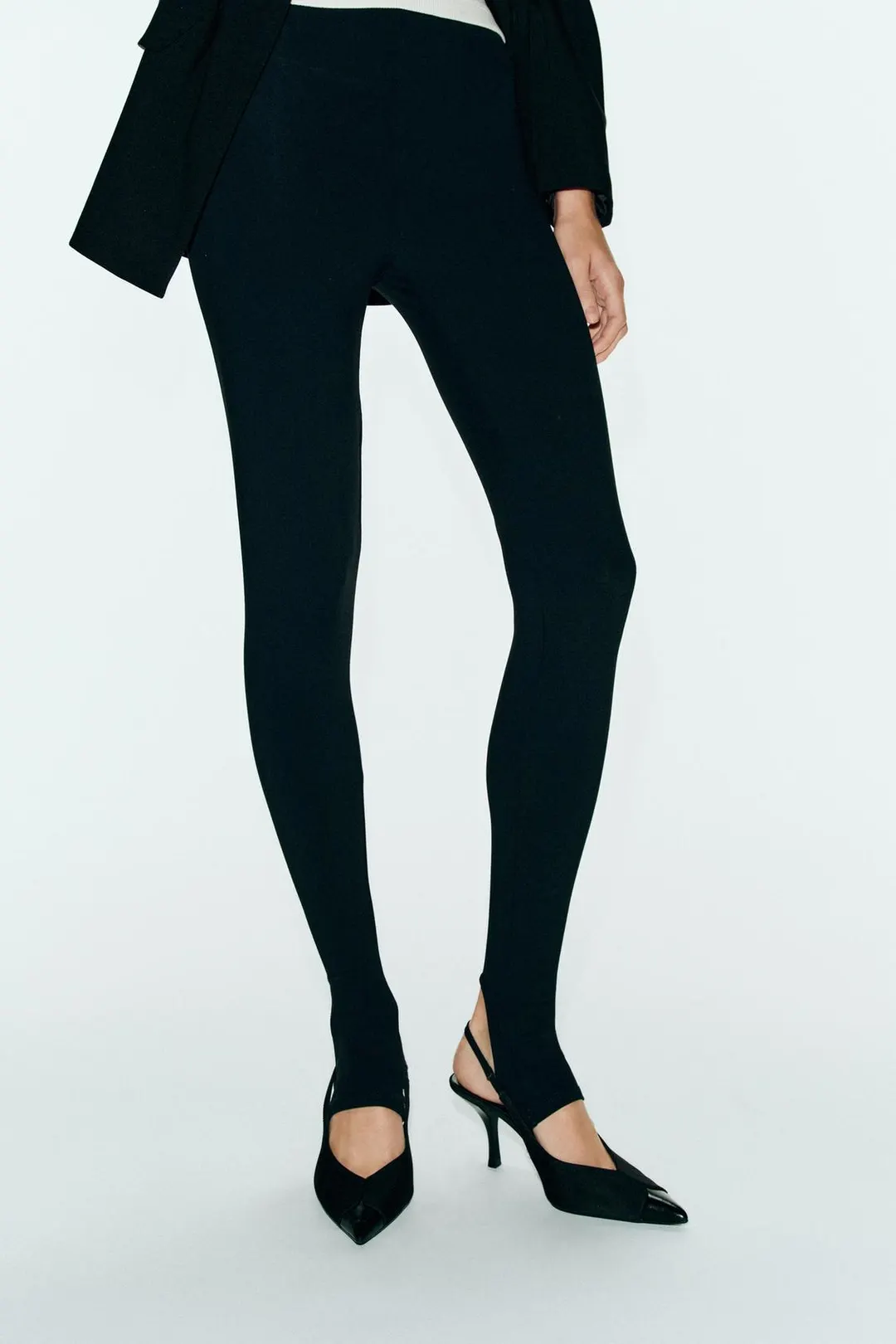 Легинсы со штрипками из смесового полиамида, Zara
