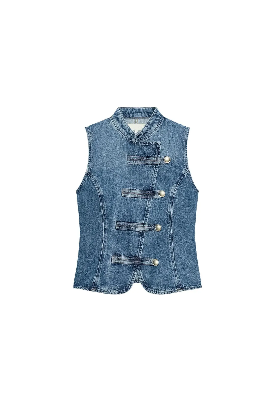 Джинсовый топ с застежкой на навесные петли Z1975, Zara