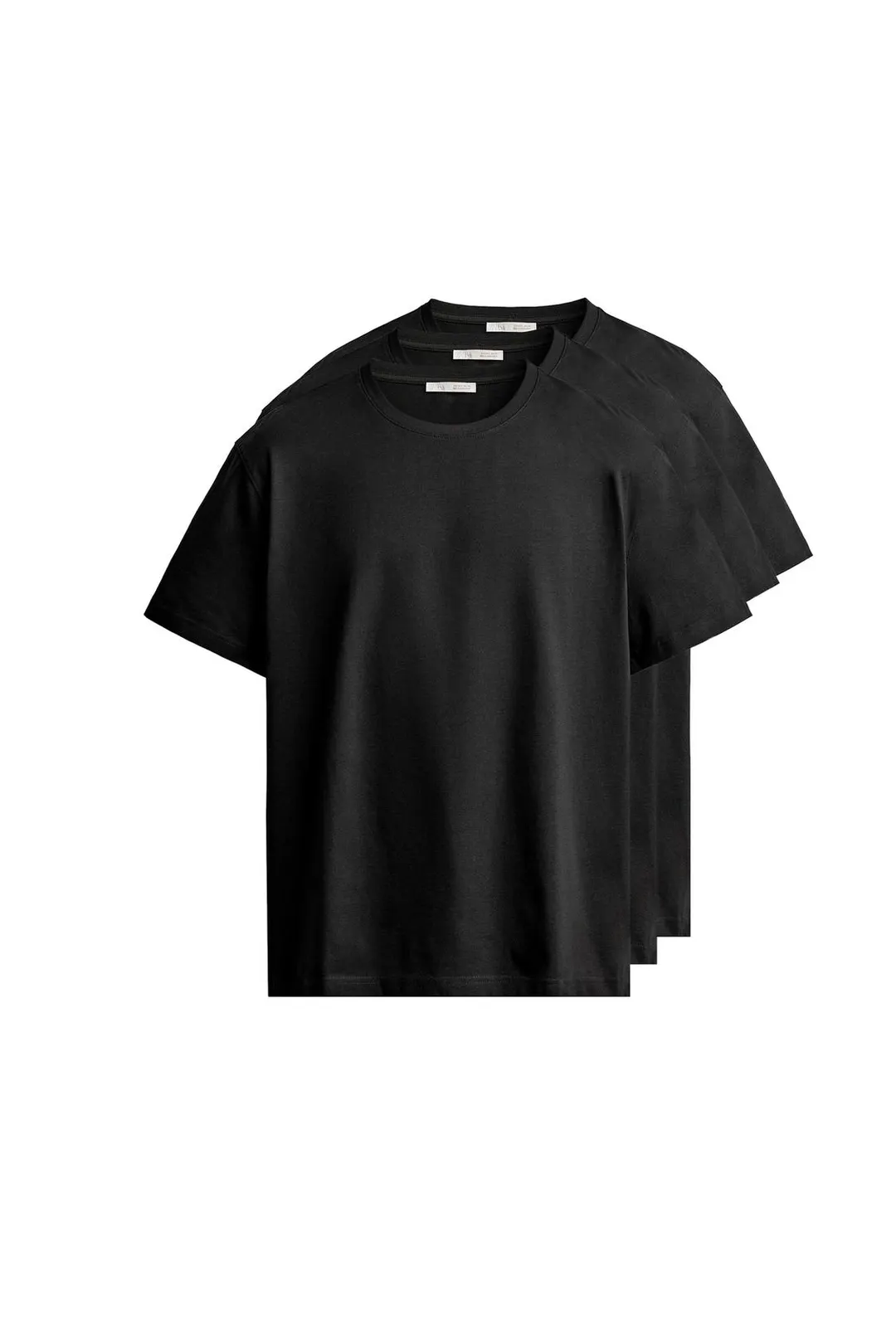 Комплект из 3 базовых футболок средней плотности /02, Zara