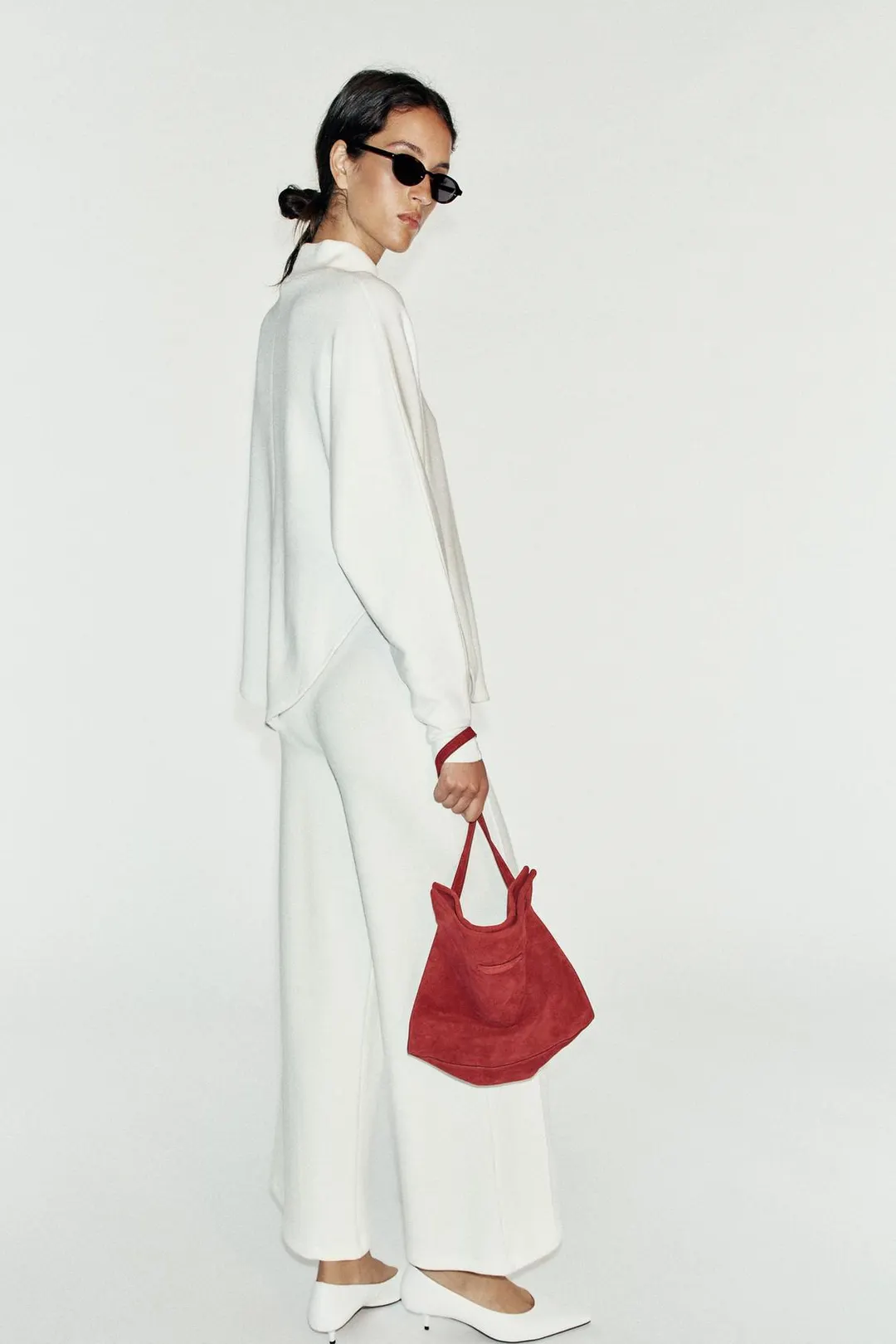 Топ асимметричный из мягкой ткани, Zara