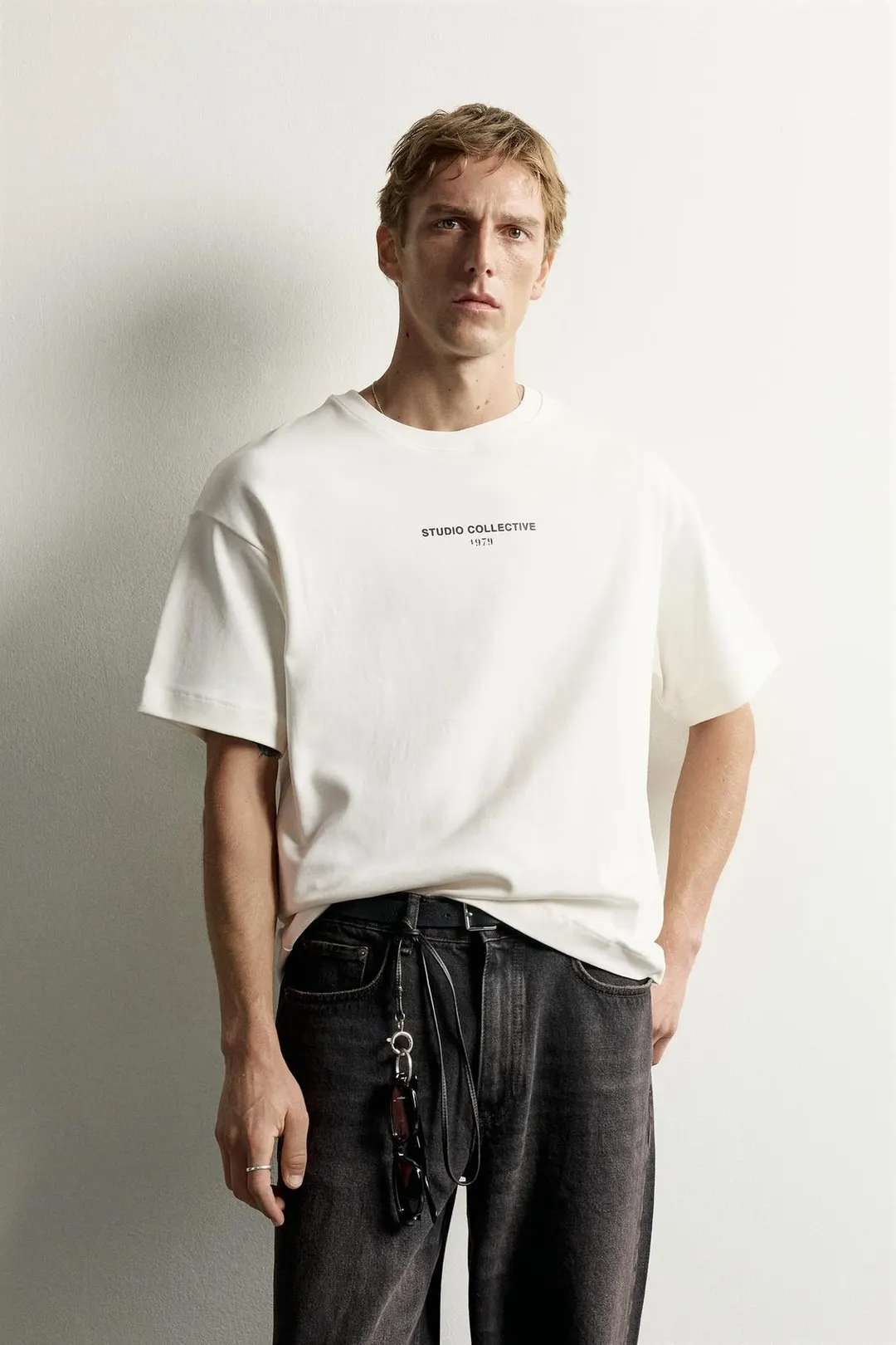 Свитшот из интерлока с контрастными принтами, Zara