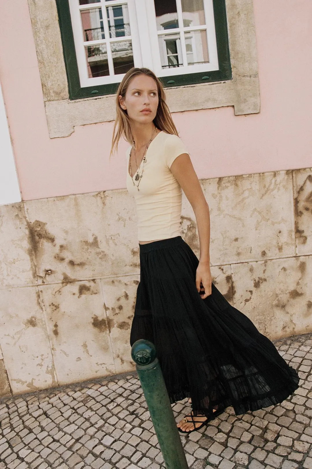 Юбка миди асимметричная, Zara