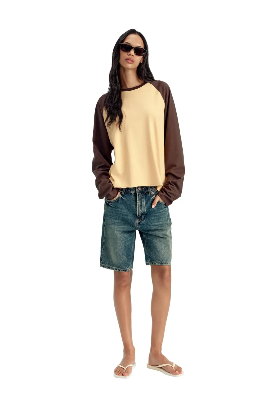 Джинсовые бермуды прямого кроя, Zara