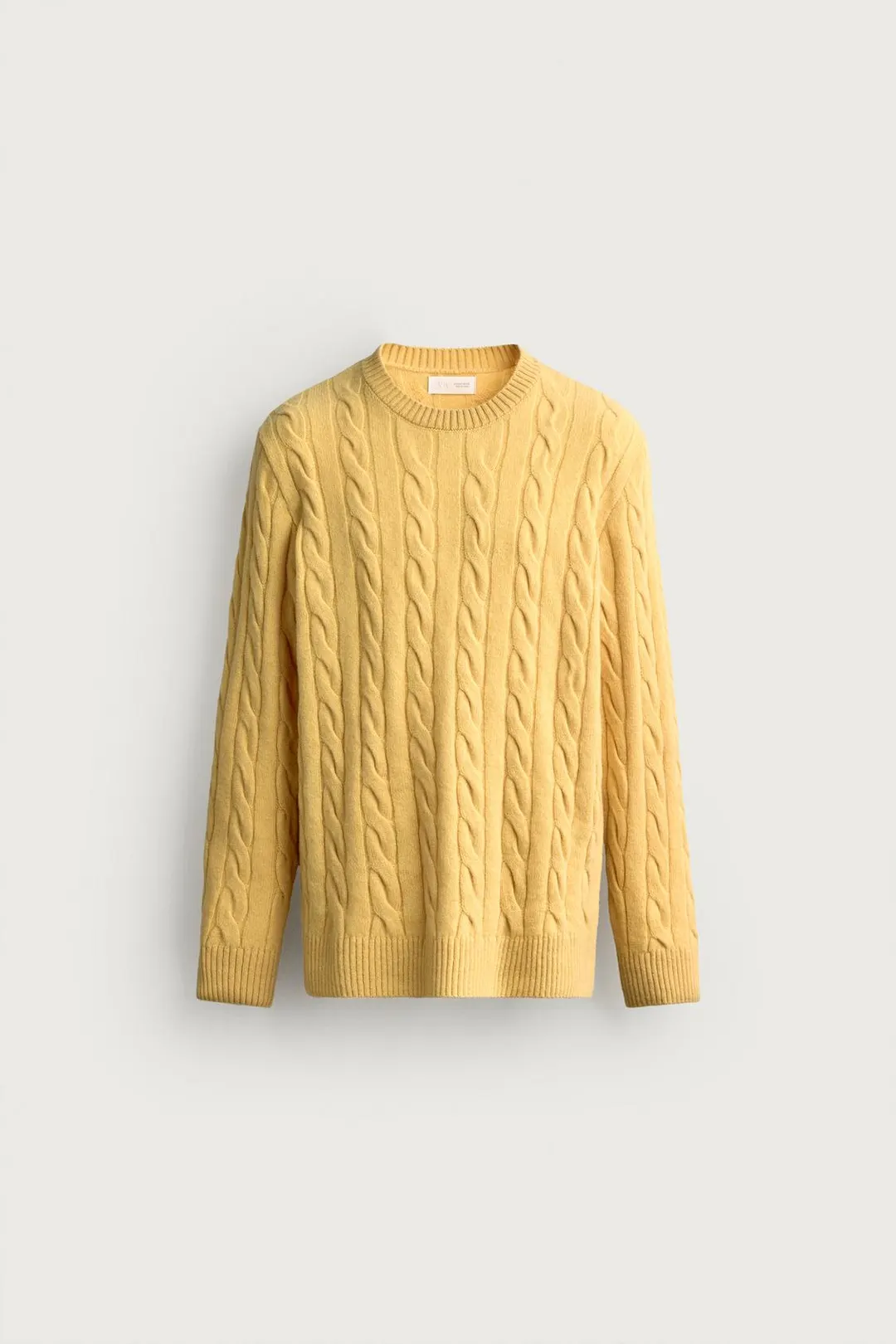 Джемпер стандартного кроя с узором косы, Zara