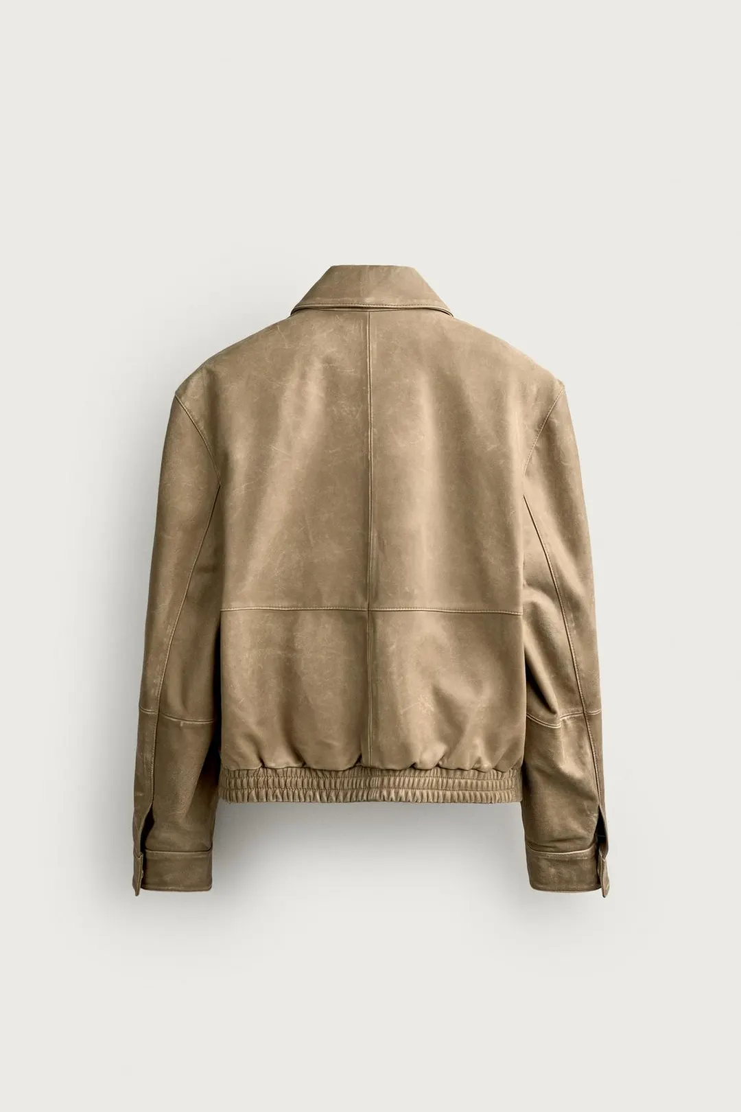 Куртка кожаная с эффектом выцветания, Zara