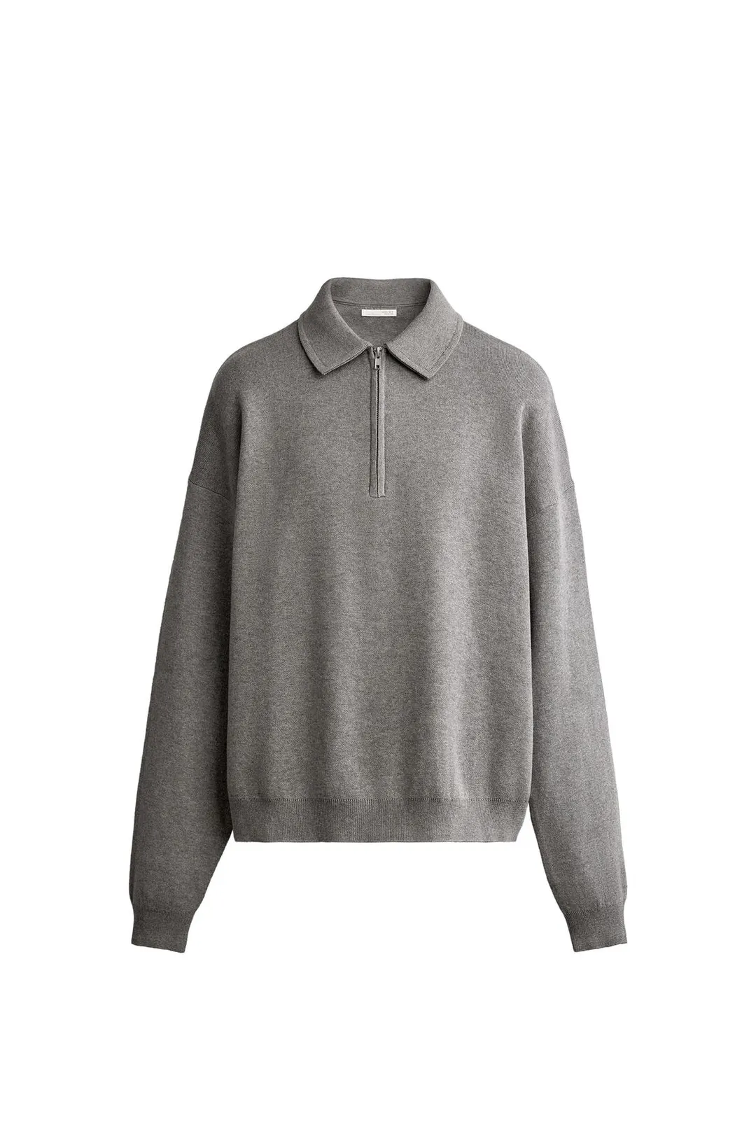 Поло вязаное с молнией до груди, Zara