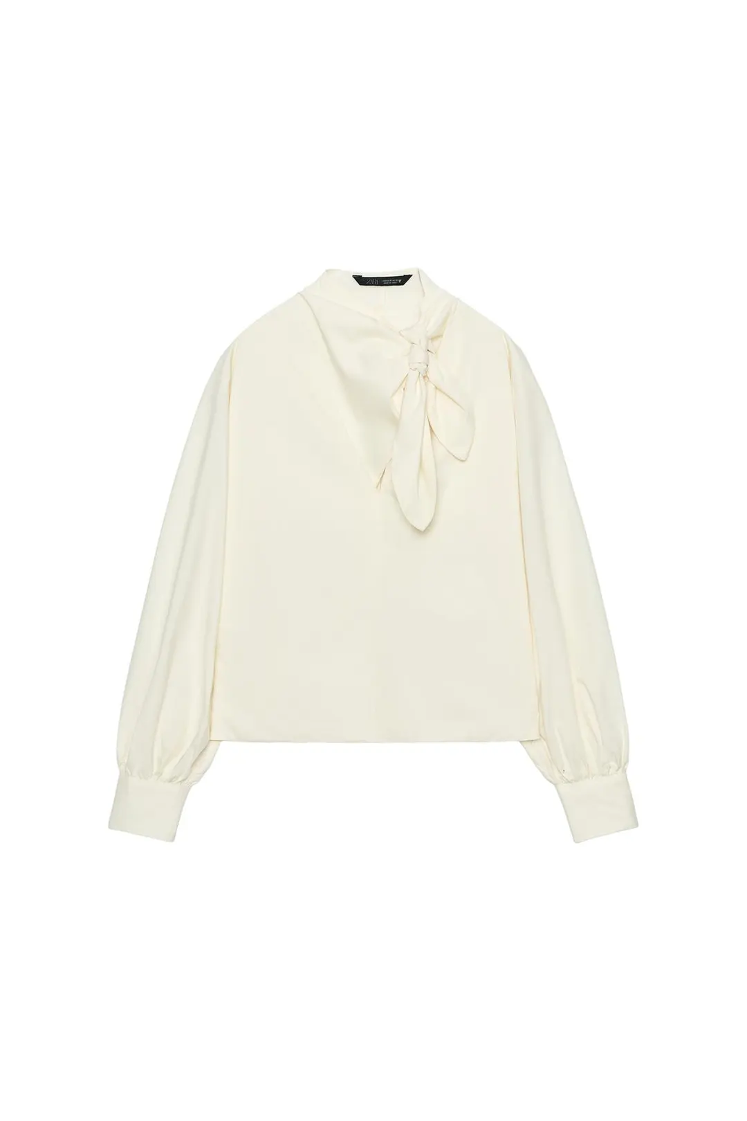 Рубашка из поплина с бантом, Zara