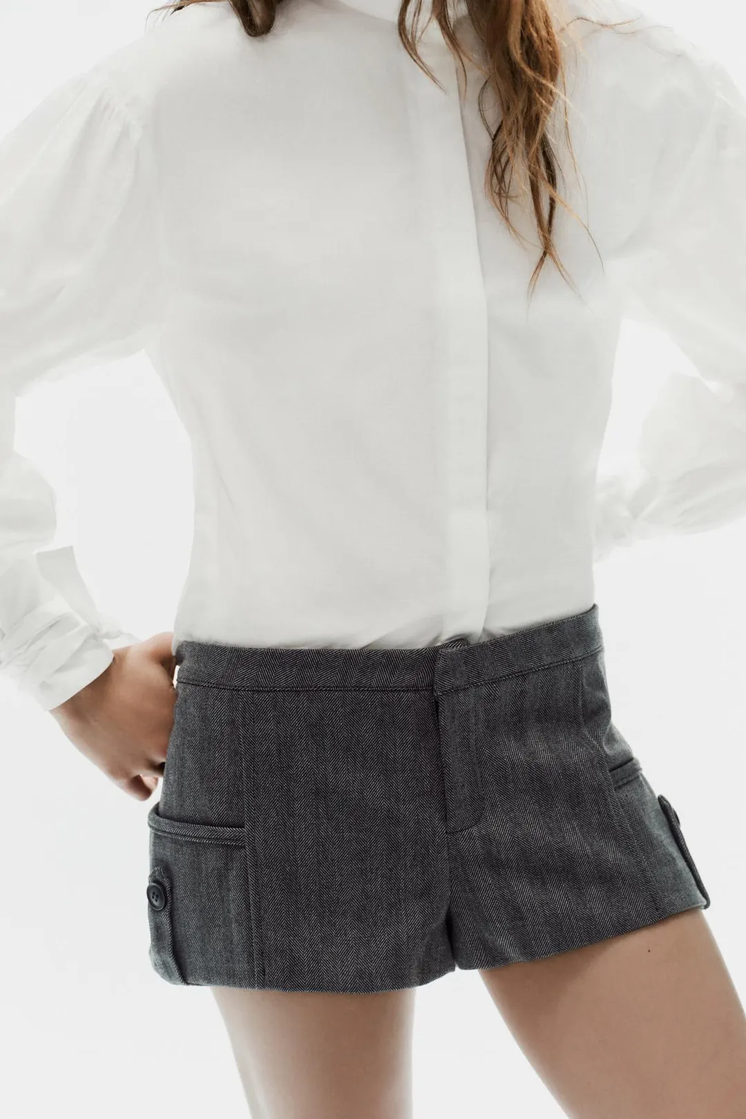 Шорты мини с карманами, Zara