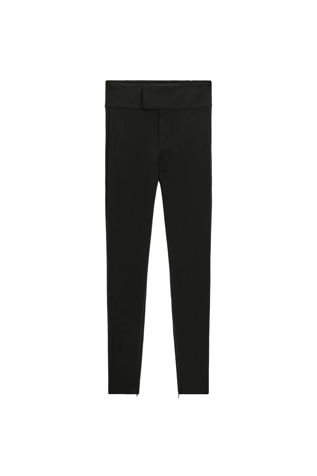 Легинсы с поясом в рубчик и молниями, Zara