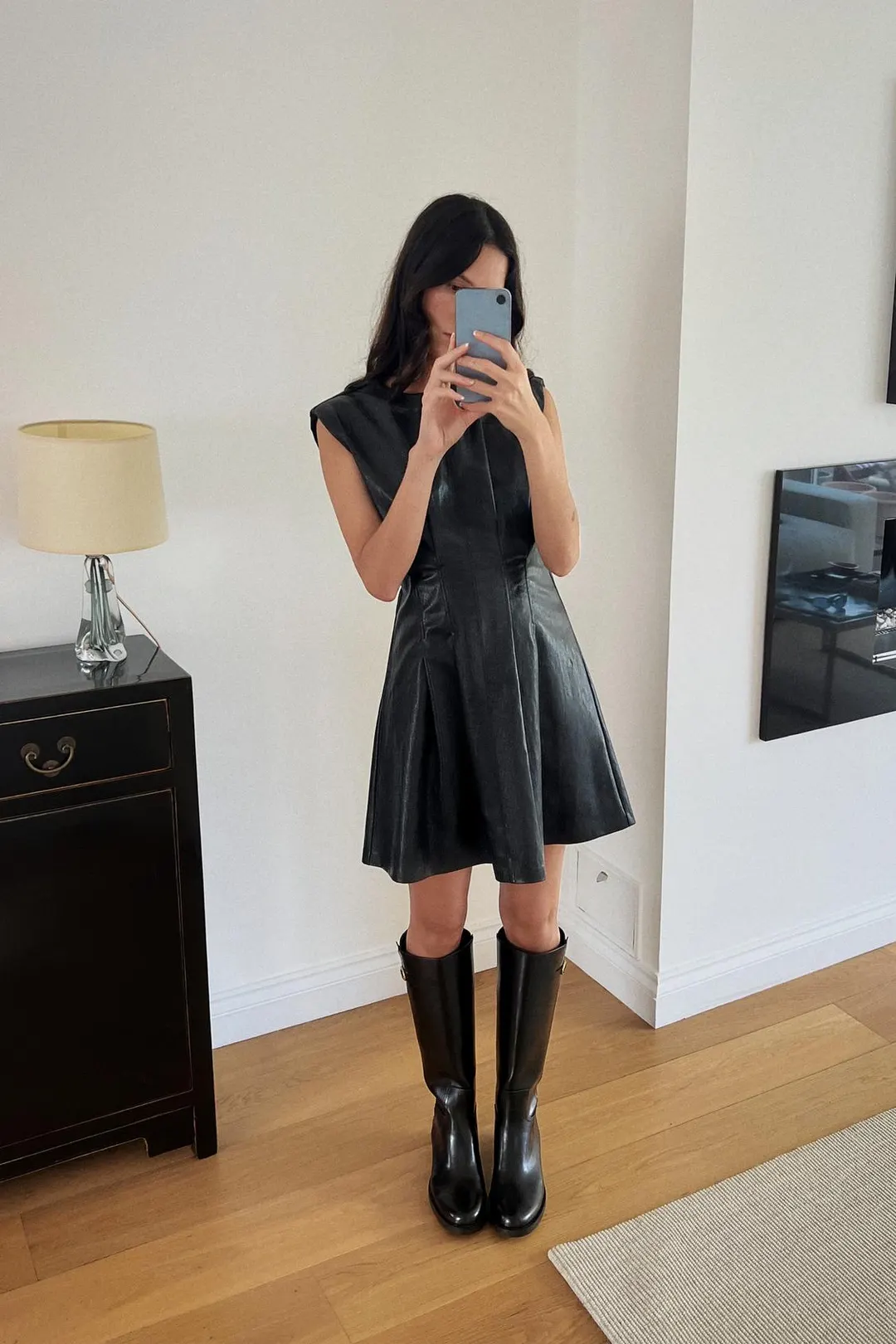 Мини-платье под кожу, Zara