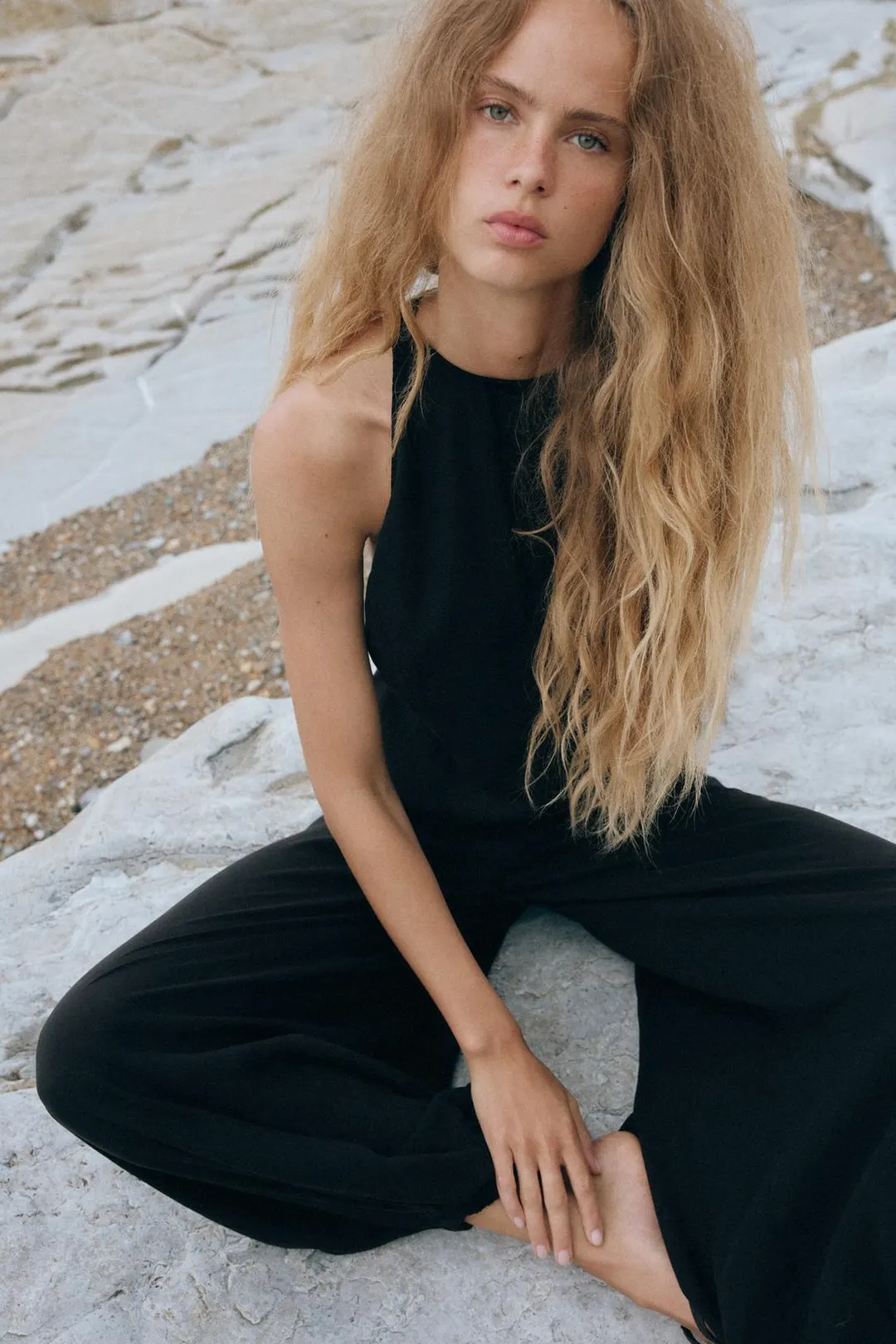 Длинный струящийся комбинезон, Zara