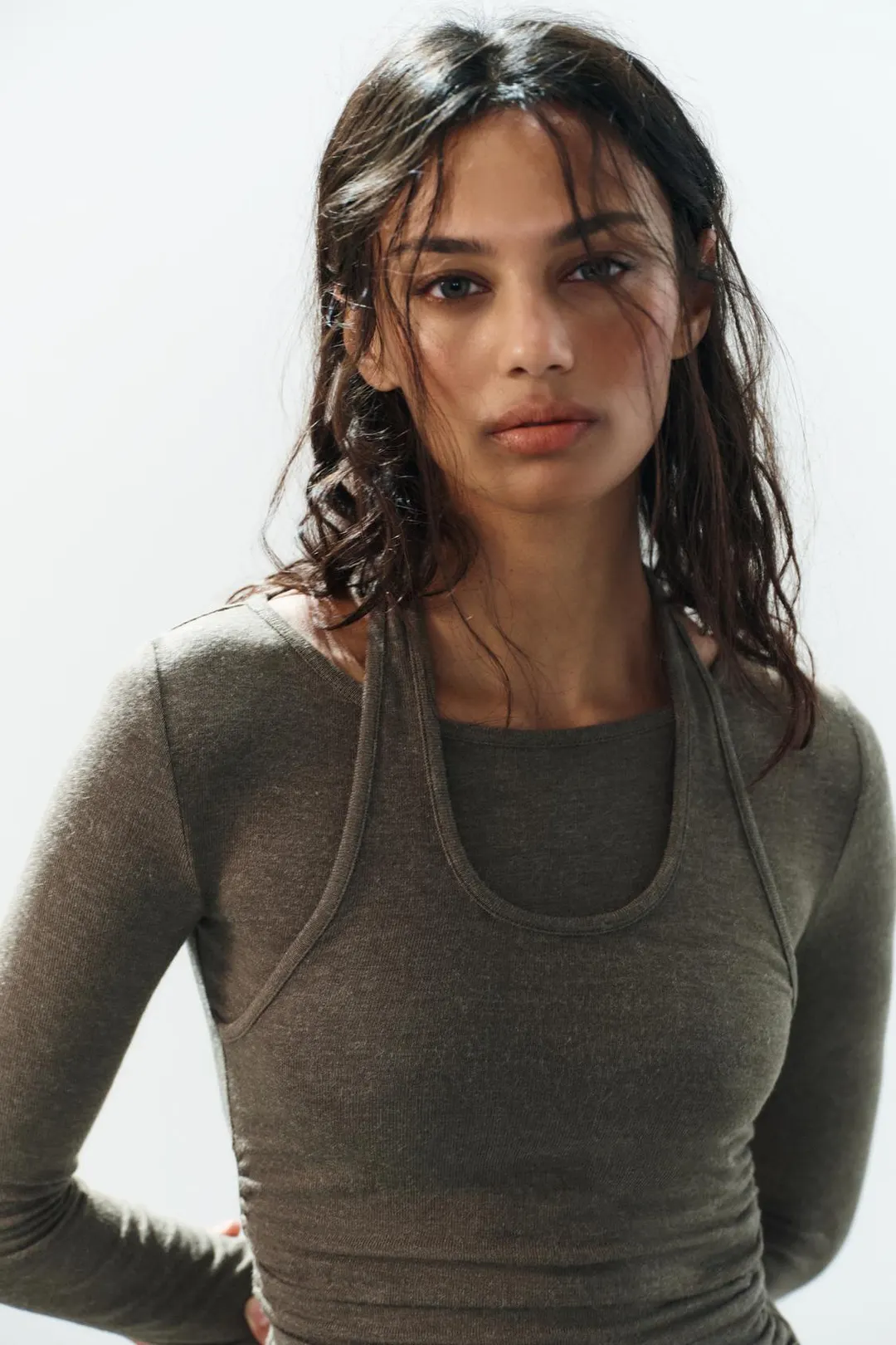 Футболка двухслойная с американской проймой, Zara