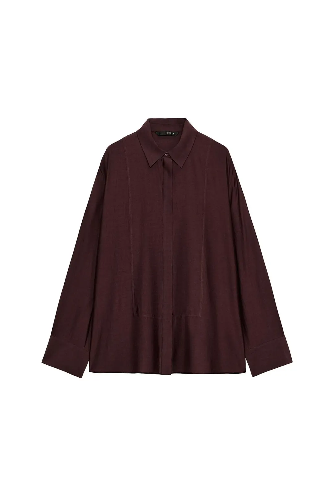 Однотонная рубашка-манишка ZW Collection, Zara
