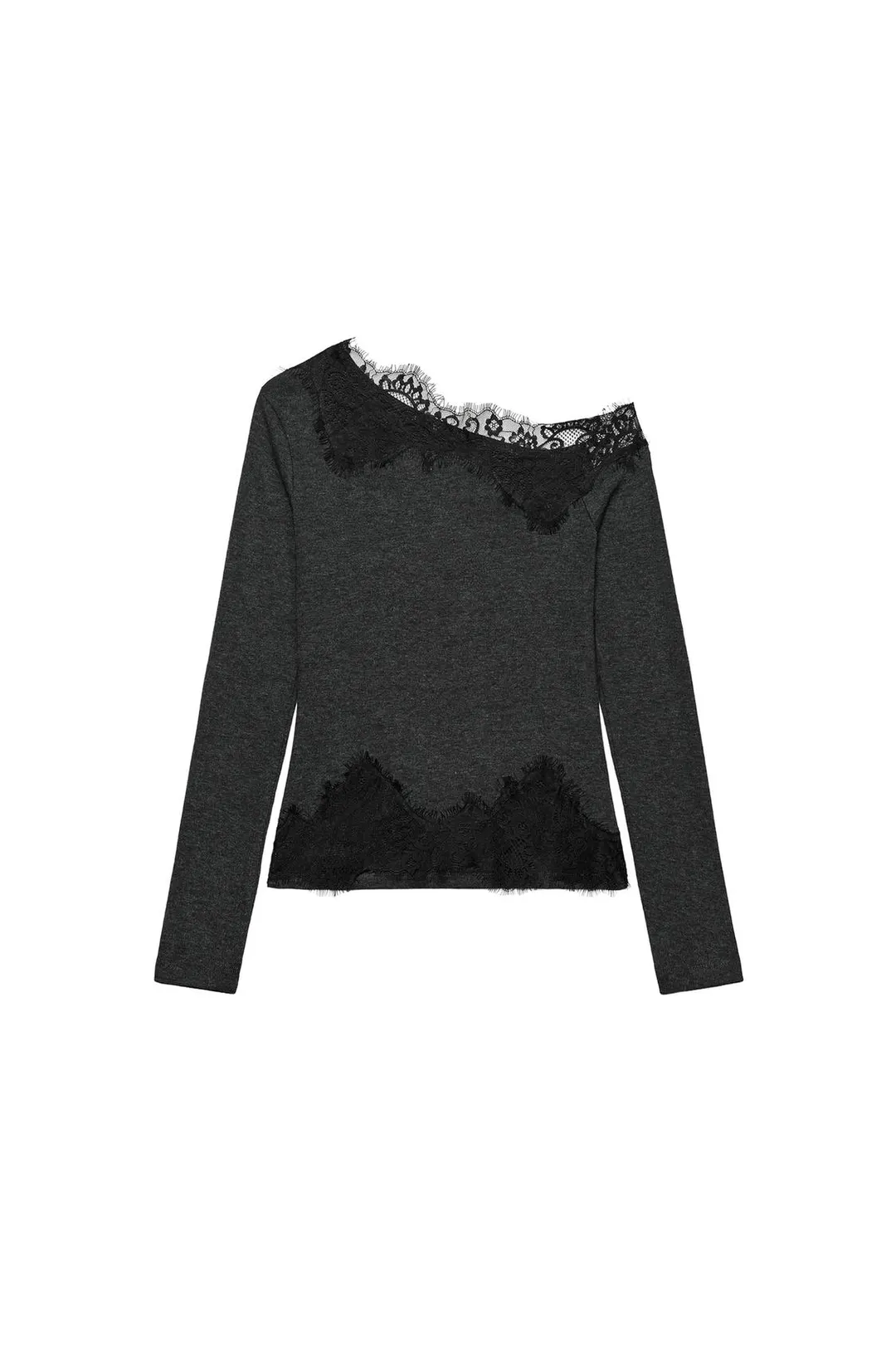 Топ кружевной асимметричный, Zara