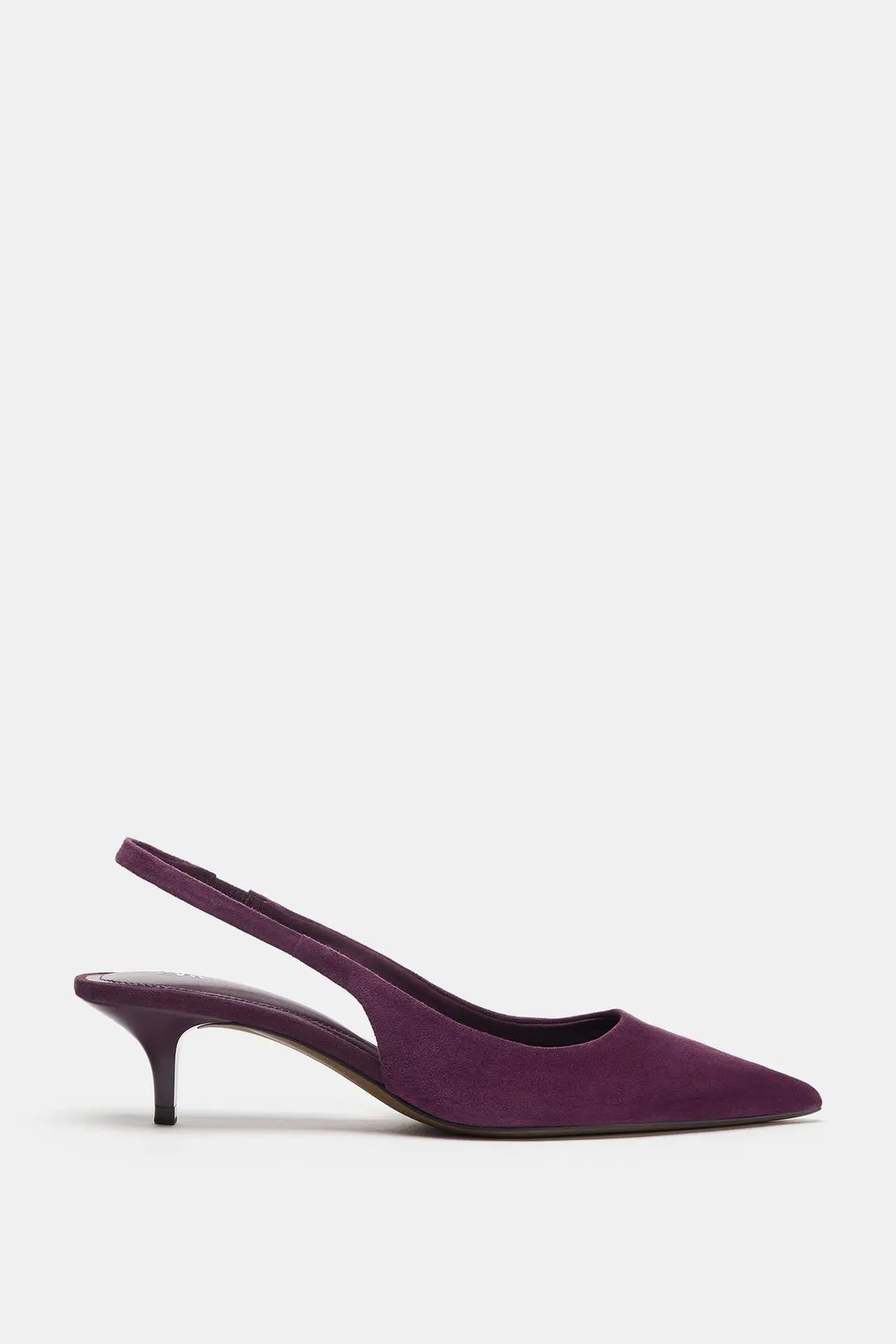 Туфли с открытой пяткой из замши, Zara