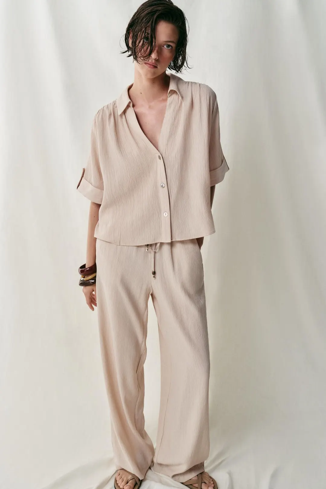 Струящиеся брюки прямого кроя, Zara