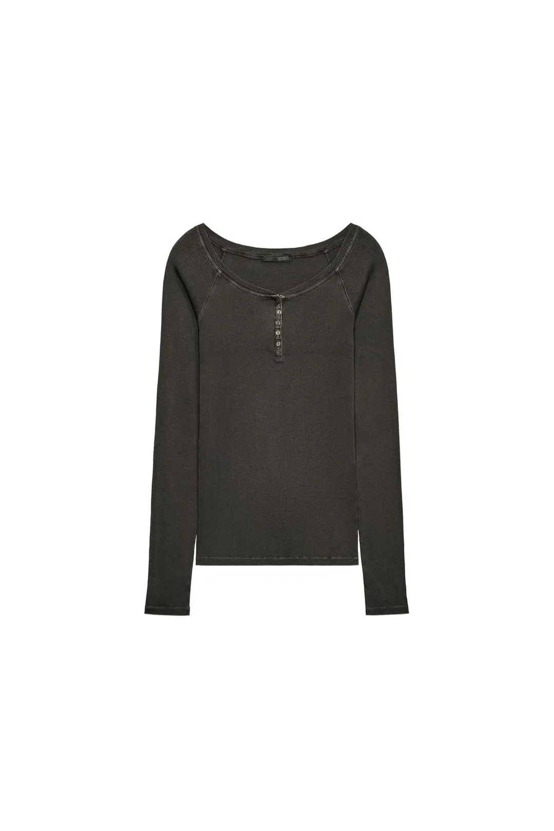 Футболка хенли в рубчик, Zara
