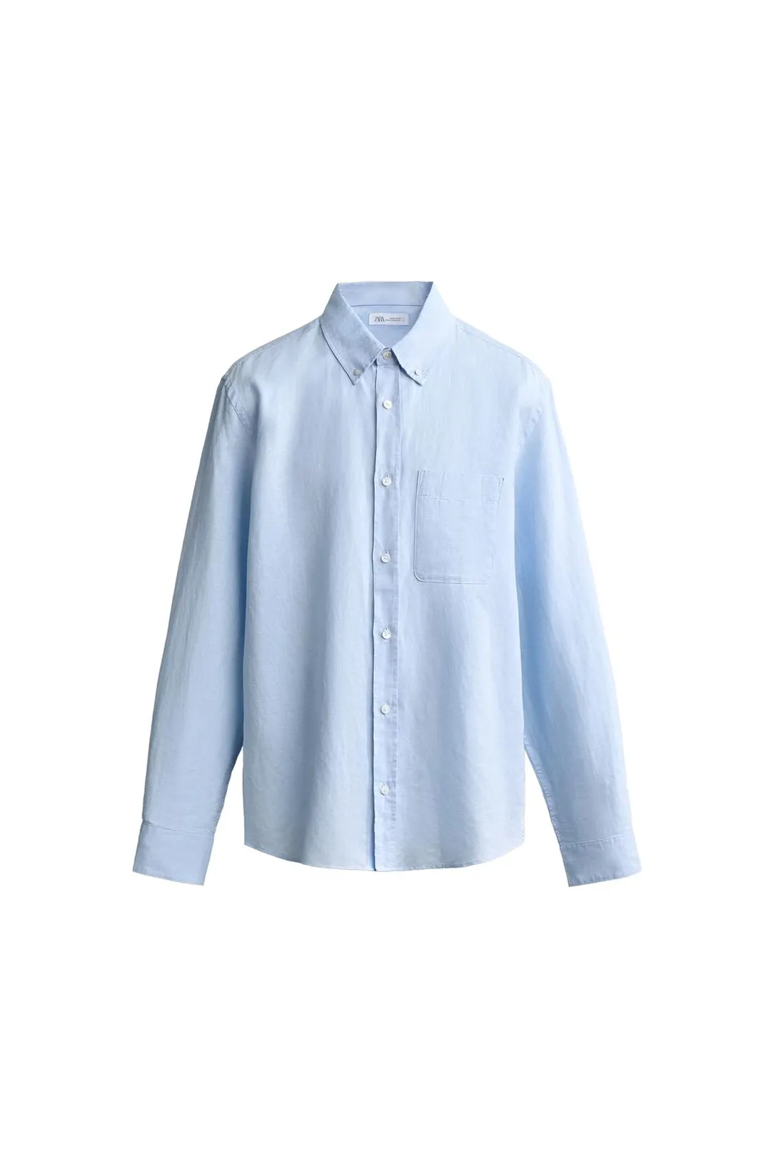 Рубашка из льна и хлопка стандартного кроя, Zara