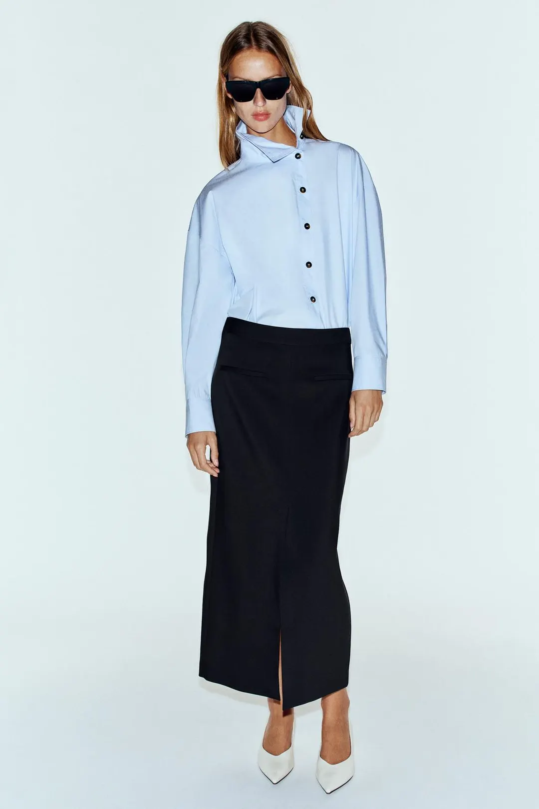 Юбка миди с разрезом, Zara