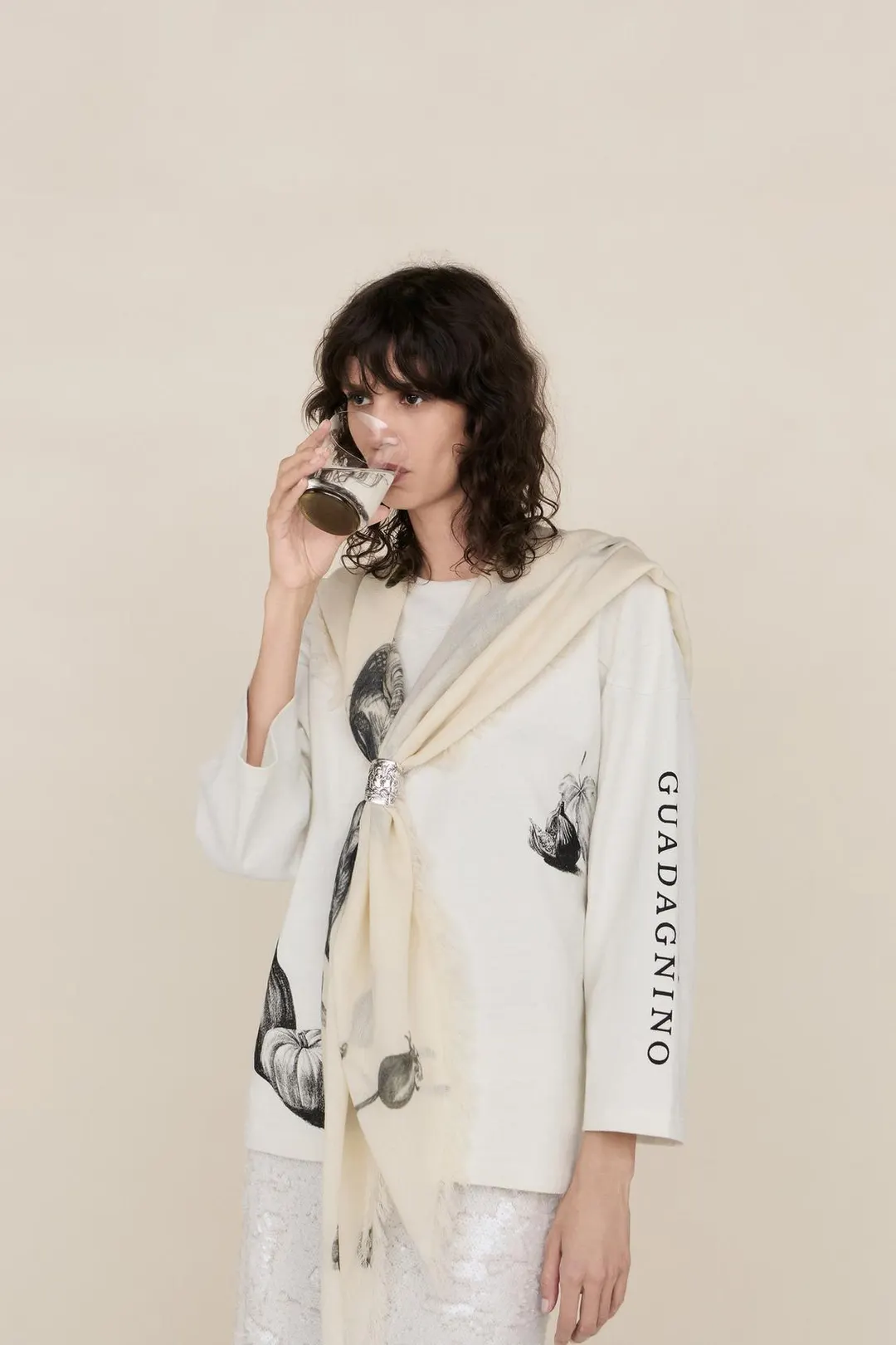 Футболка прямого кроя с контрастным принтом, Zara