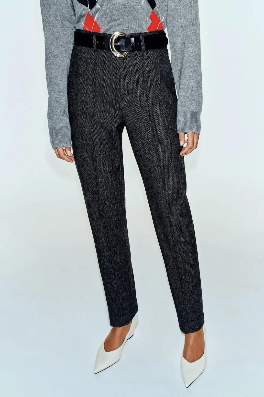 Легинсы с поясом и декоративными швами, Zara