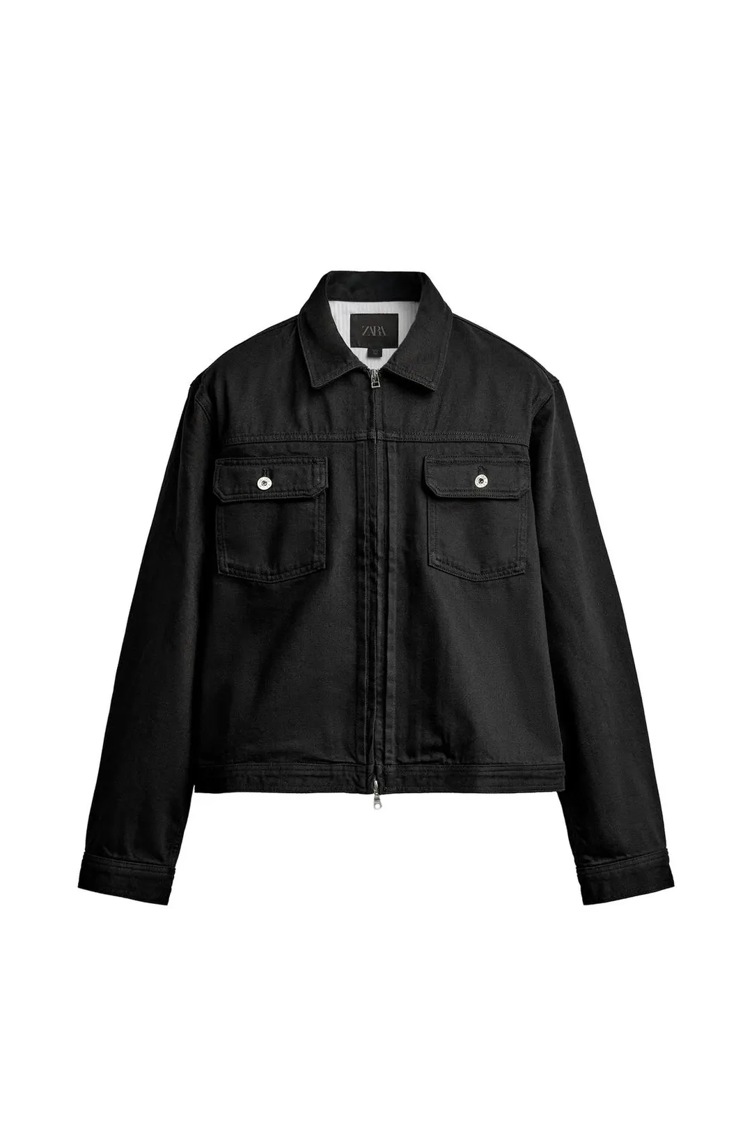 Джинсовая куртка на молнии с хлястиком, Zara
