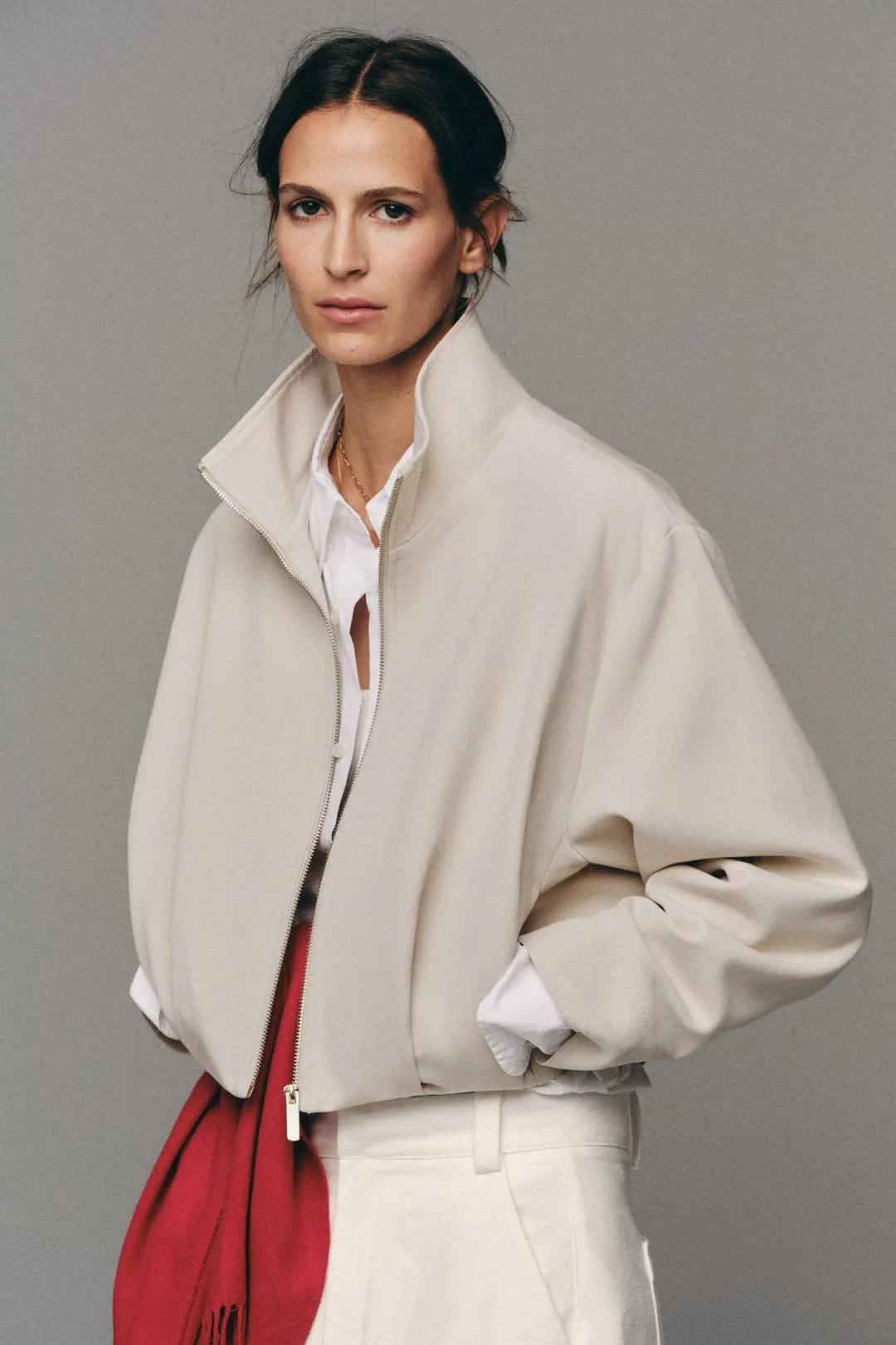 Куртка-бомбер с высоким воротником, Zara