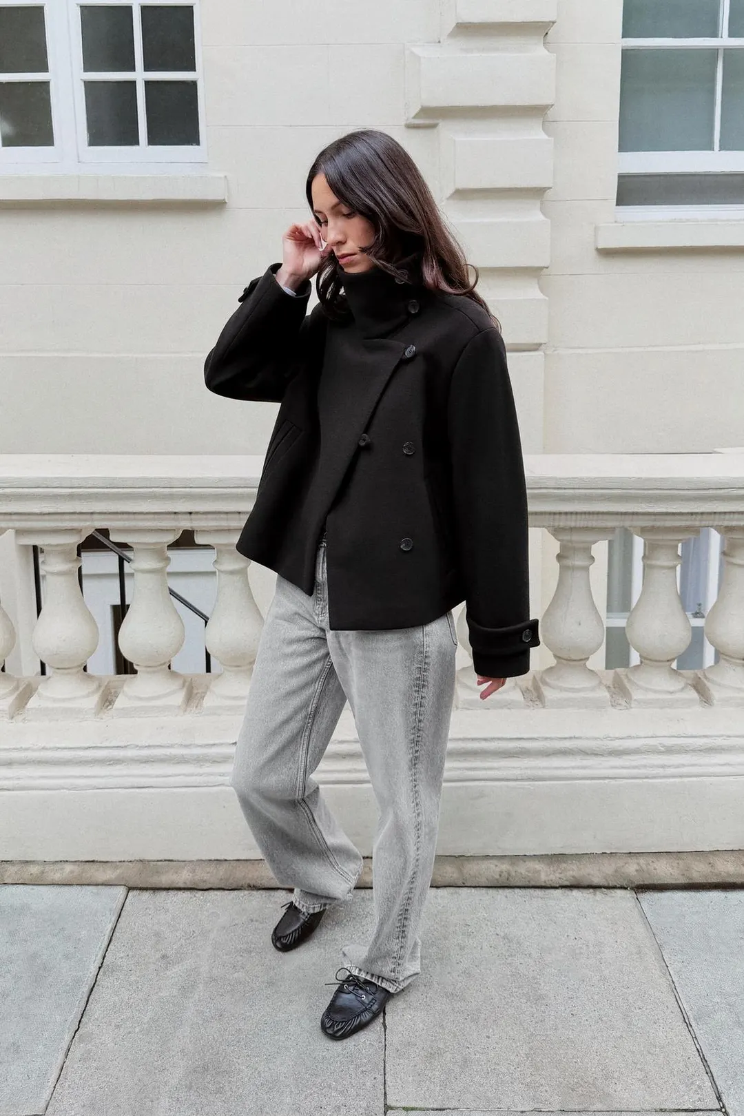 Мягкий двубортный жакет, Zara