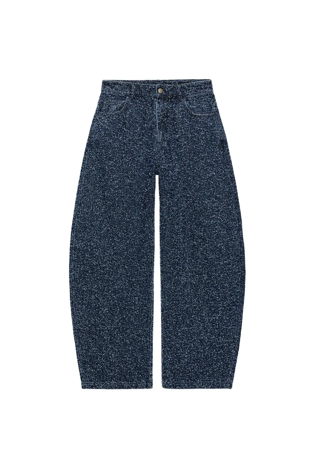 Фактурные широкие джинсы ZW Collection со средней посадкой, Zara