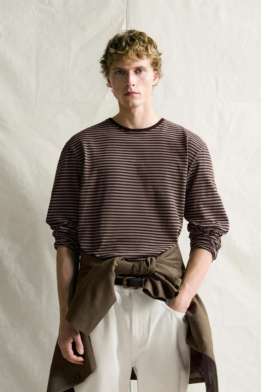 Футболка SUPIMA® в жаккардовую полоску, Zara
