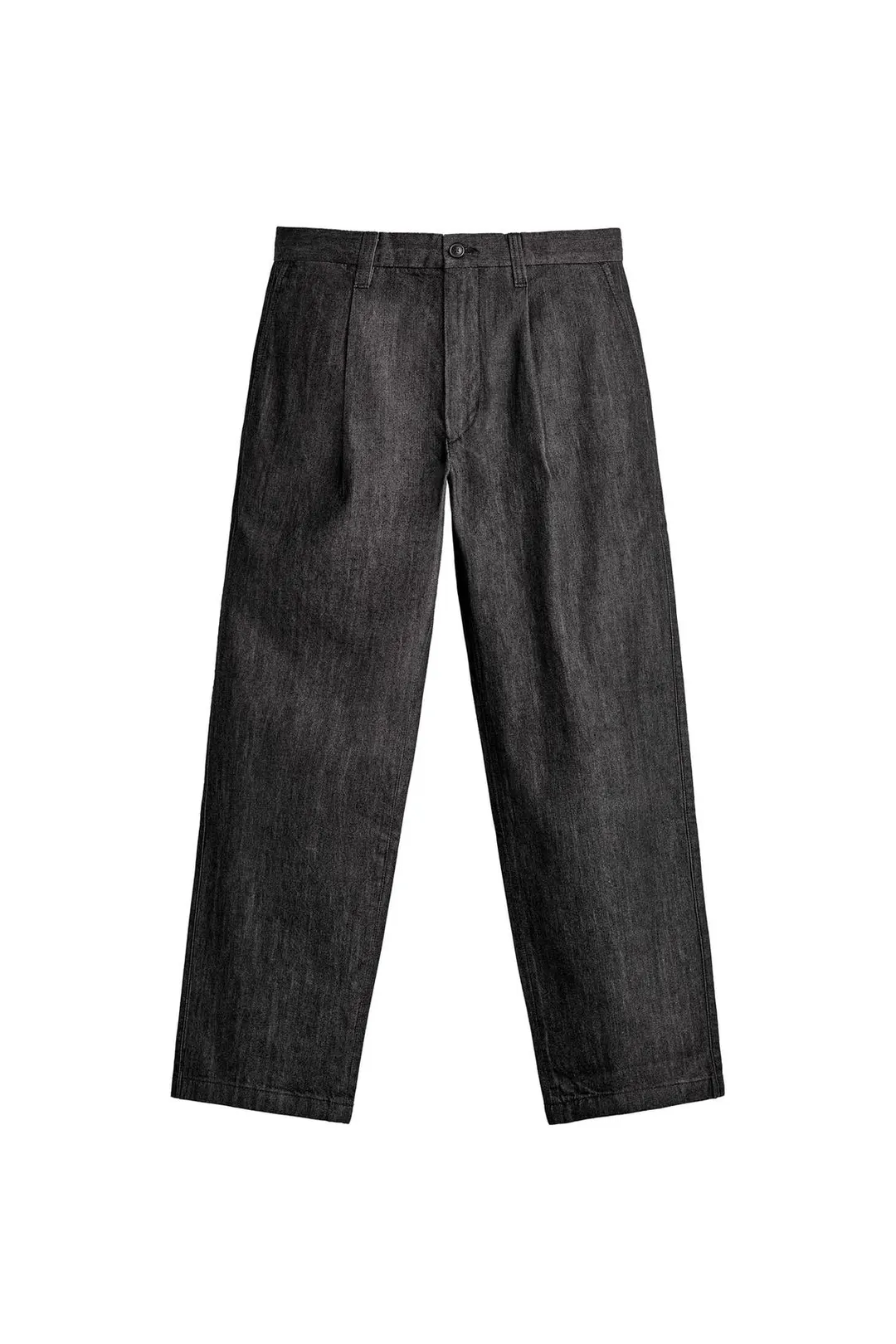 Брюки чинос джинсовые со складками, Zara