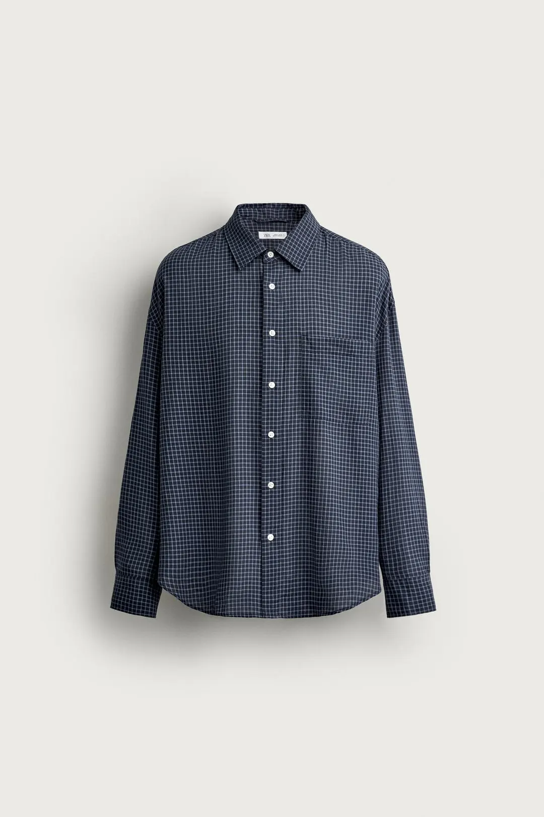Рубашка свободного кроя в клетку, Zara