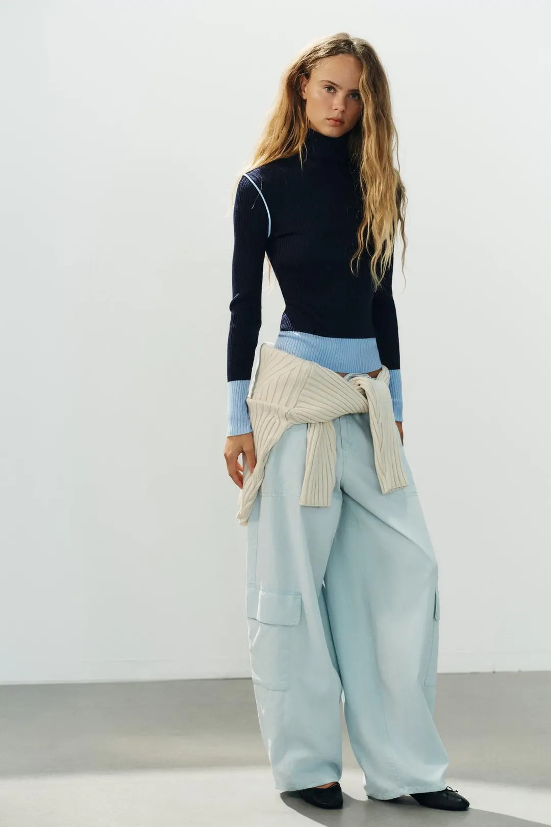 Вязаный свитер в рубчик, Zara