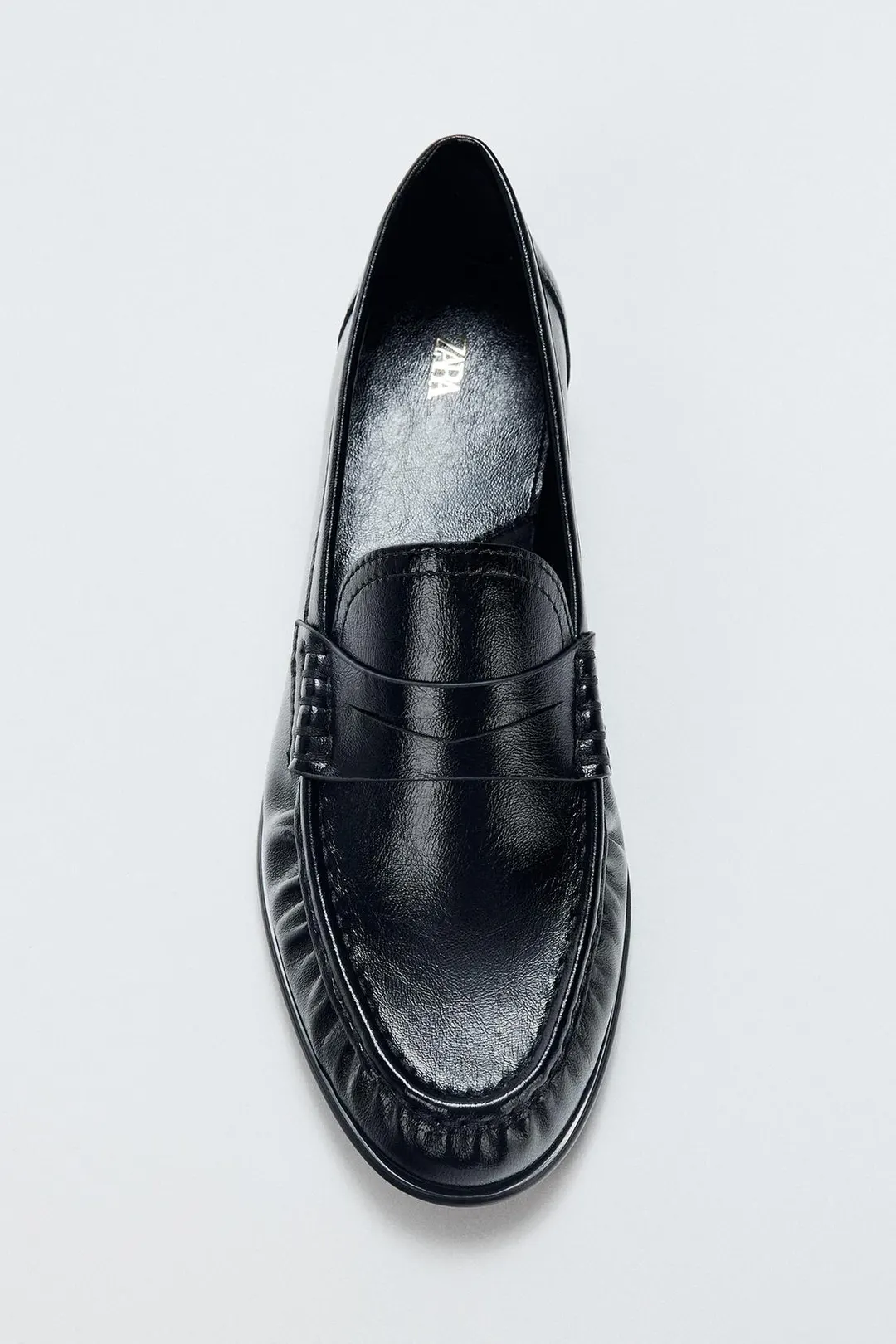 Мягкие лоферы со сборками, Zara