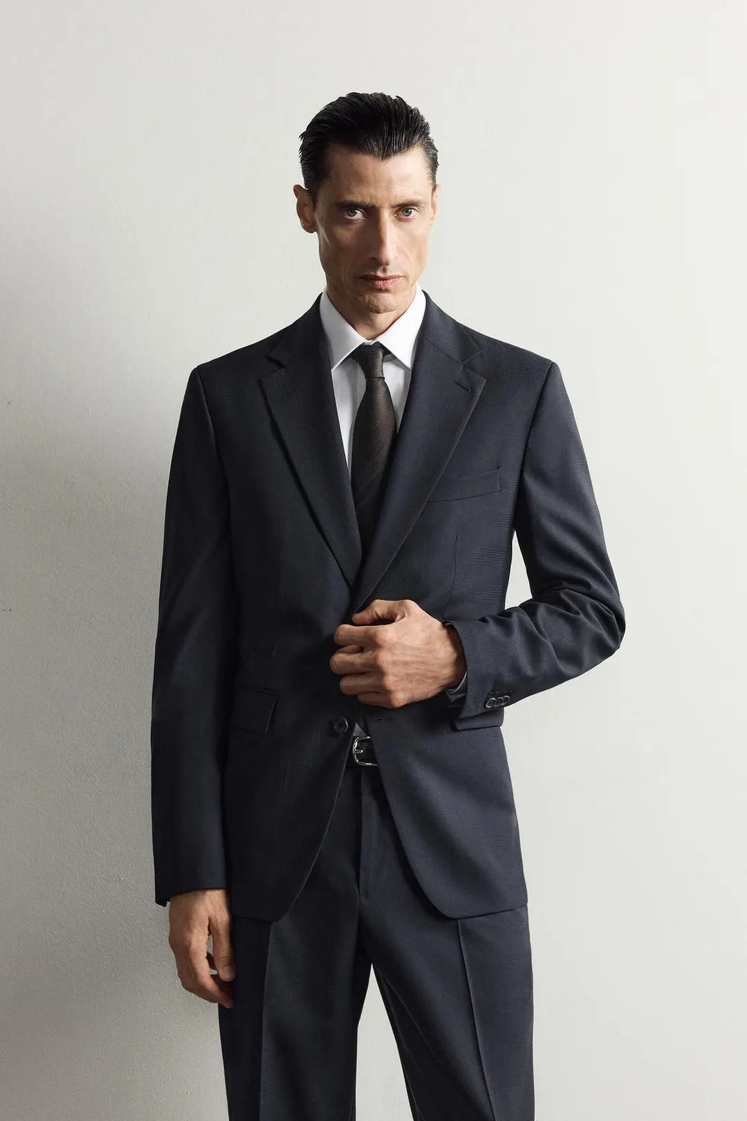Костюмный блейзер в клетку из 100% шерсти, Zara
