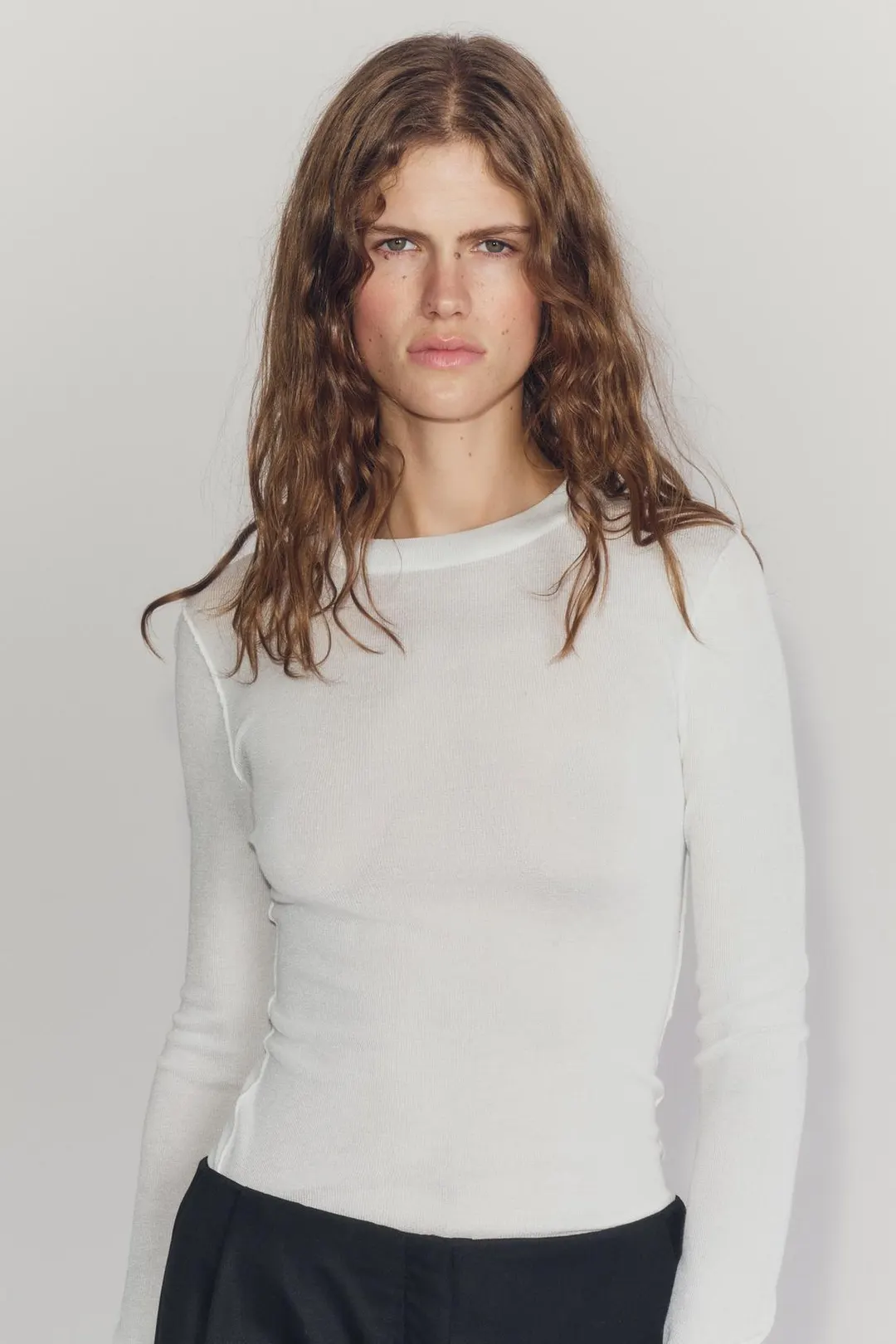Полупрозрачный трикотажный топ, Zara
