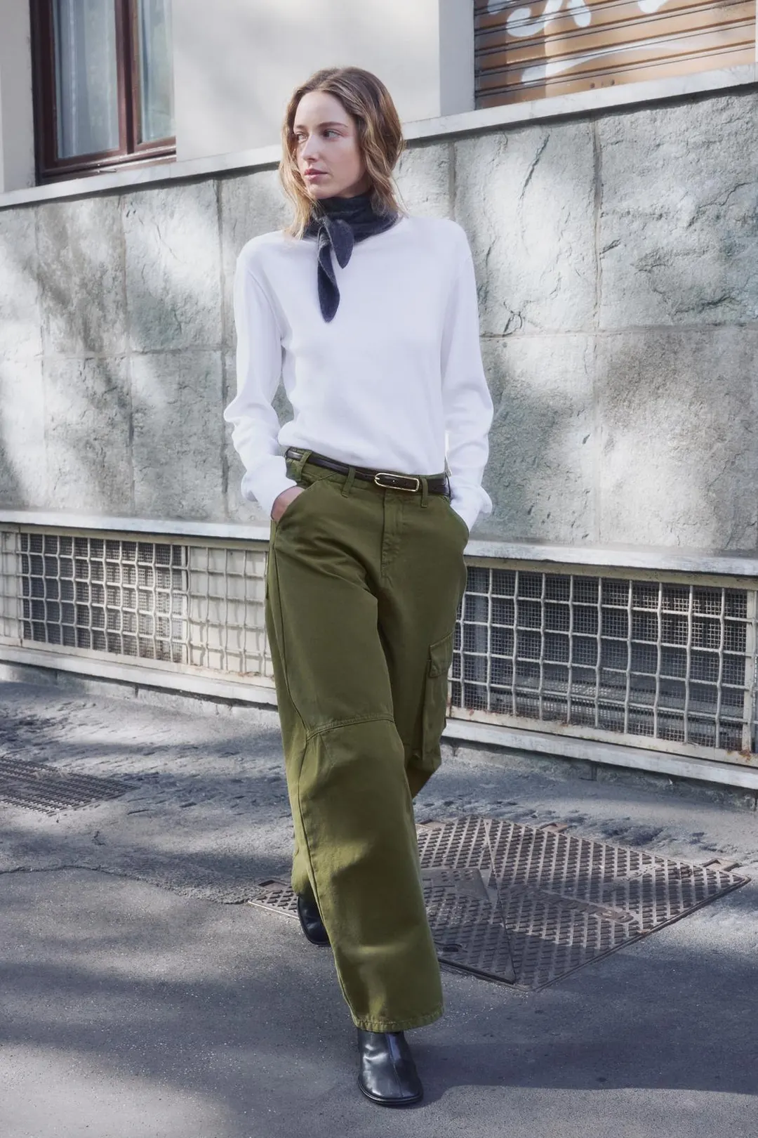 Узкий ремень из 100% кожи, Zara