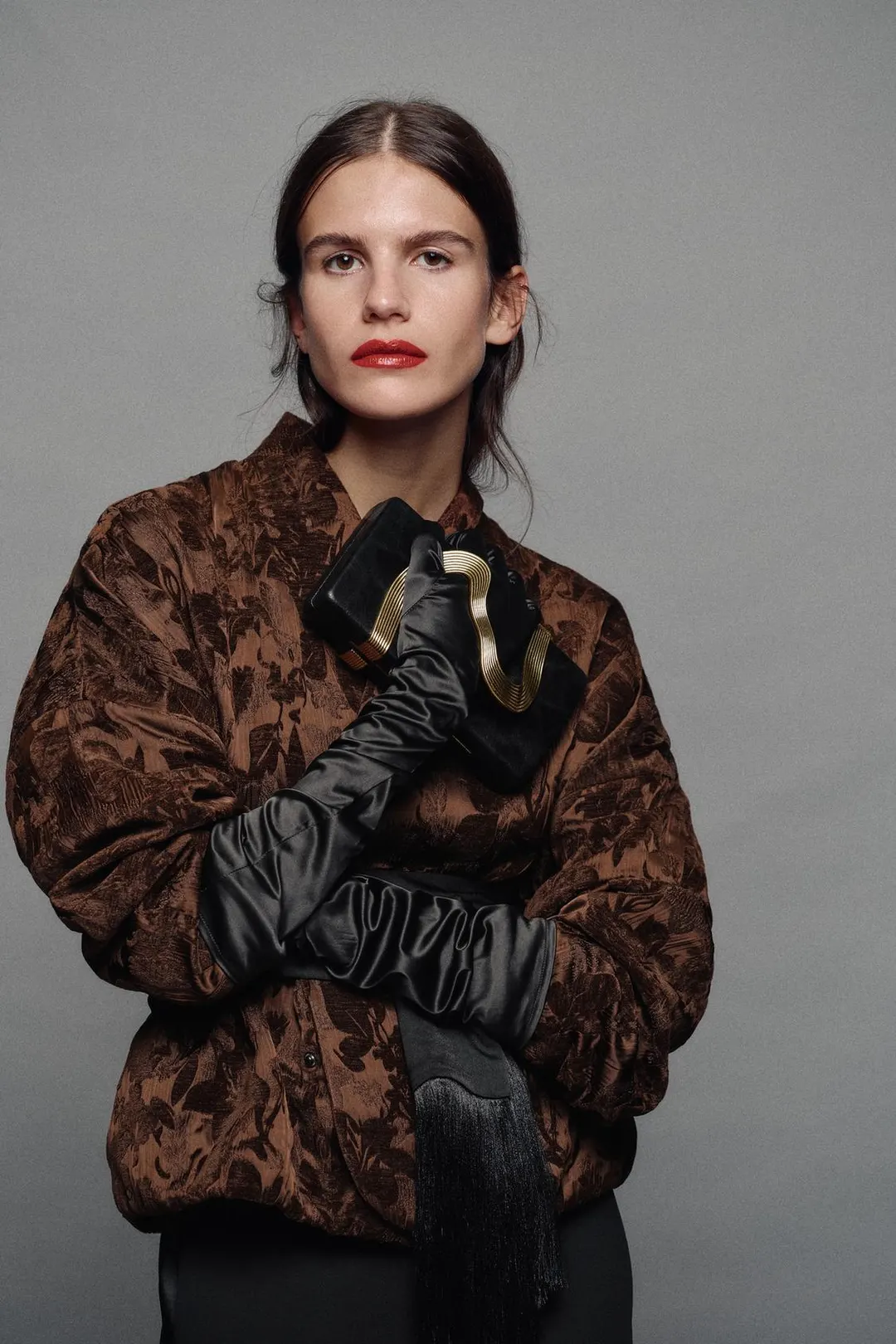 Пуховик из жаккардовой ткани, Zara