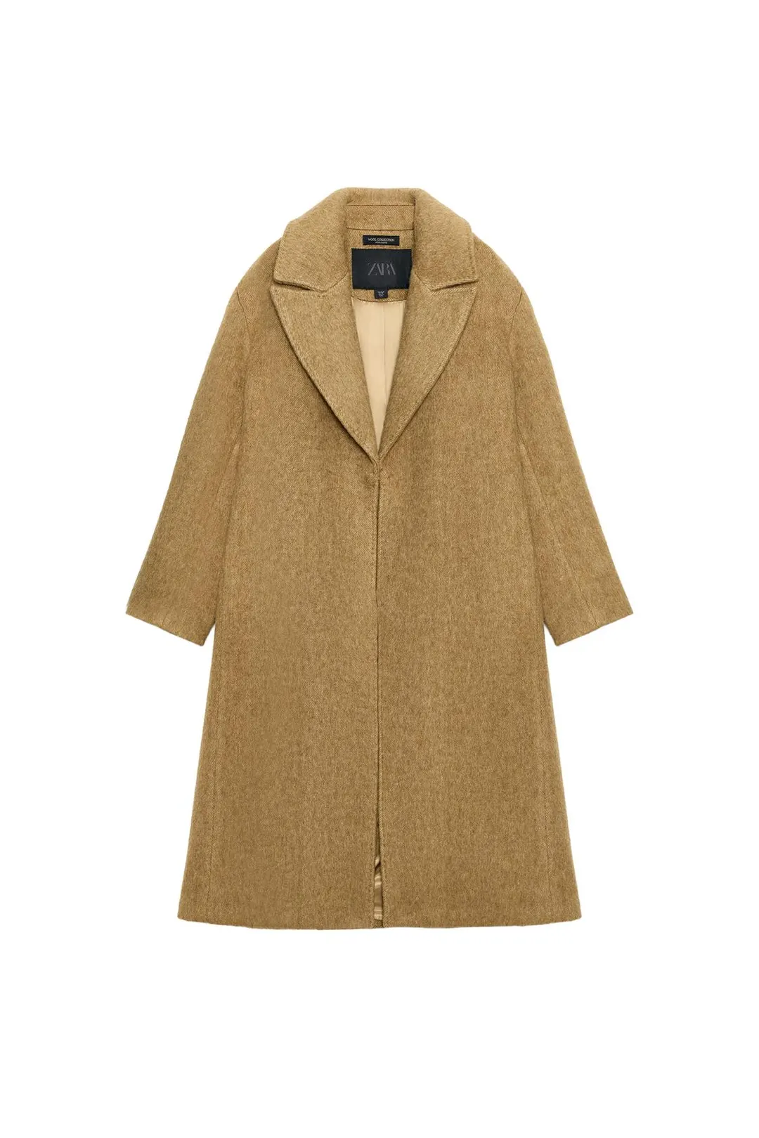 Пальто длинное из смесовой шерсти ZW Collection, Zara