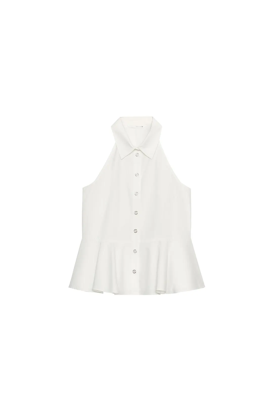 Рубашка халтер с баской, Zara