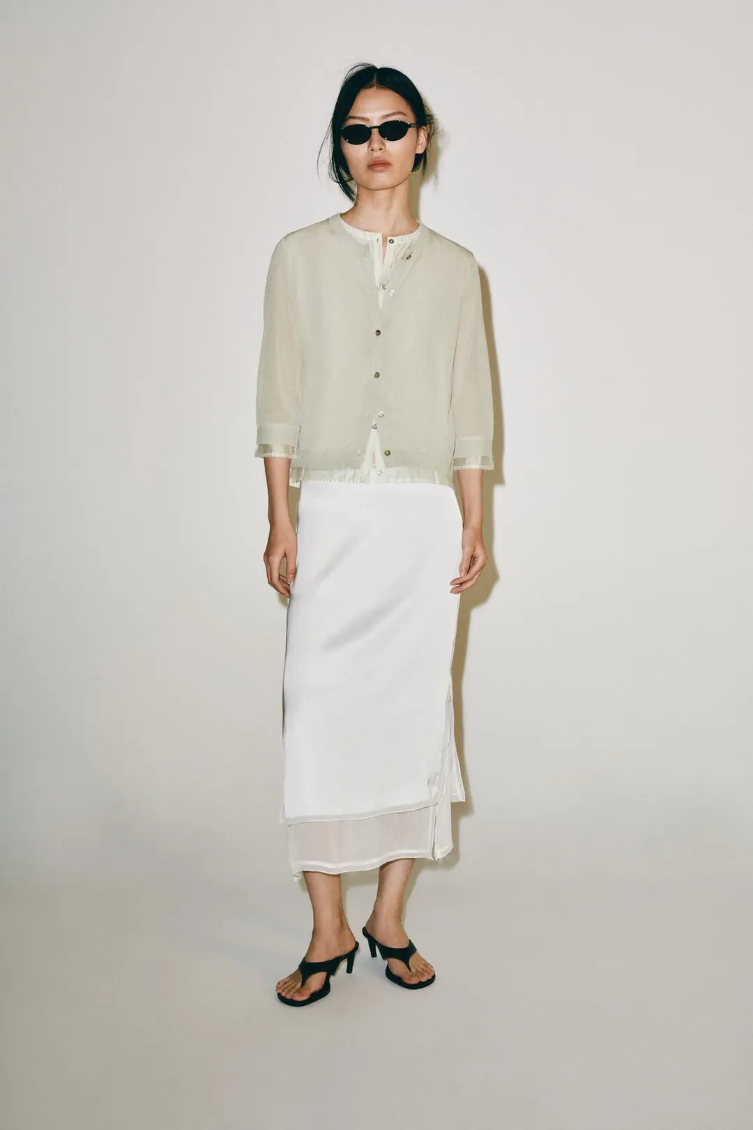 Кардиган комбинированный вязаный, Zara