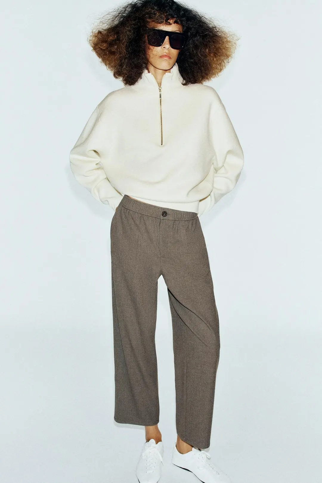 Брюки с эластичным поясом, Zara