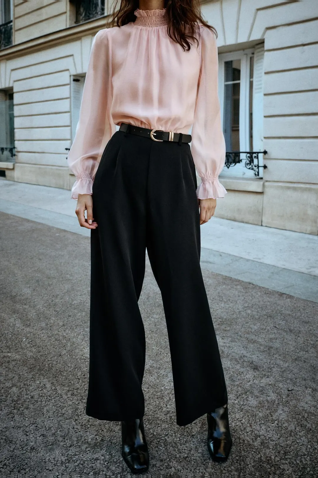 Комбинированный комбинезон с поясом, Zara